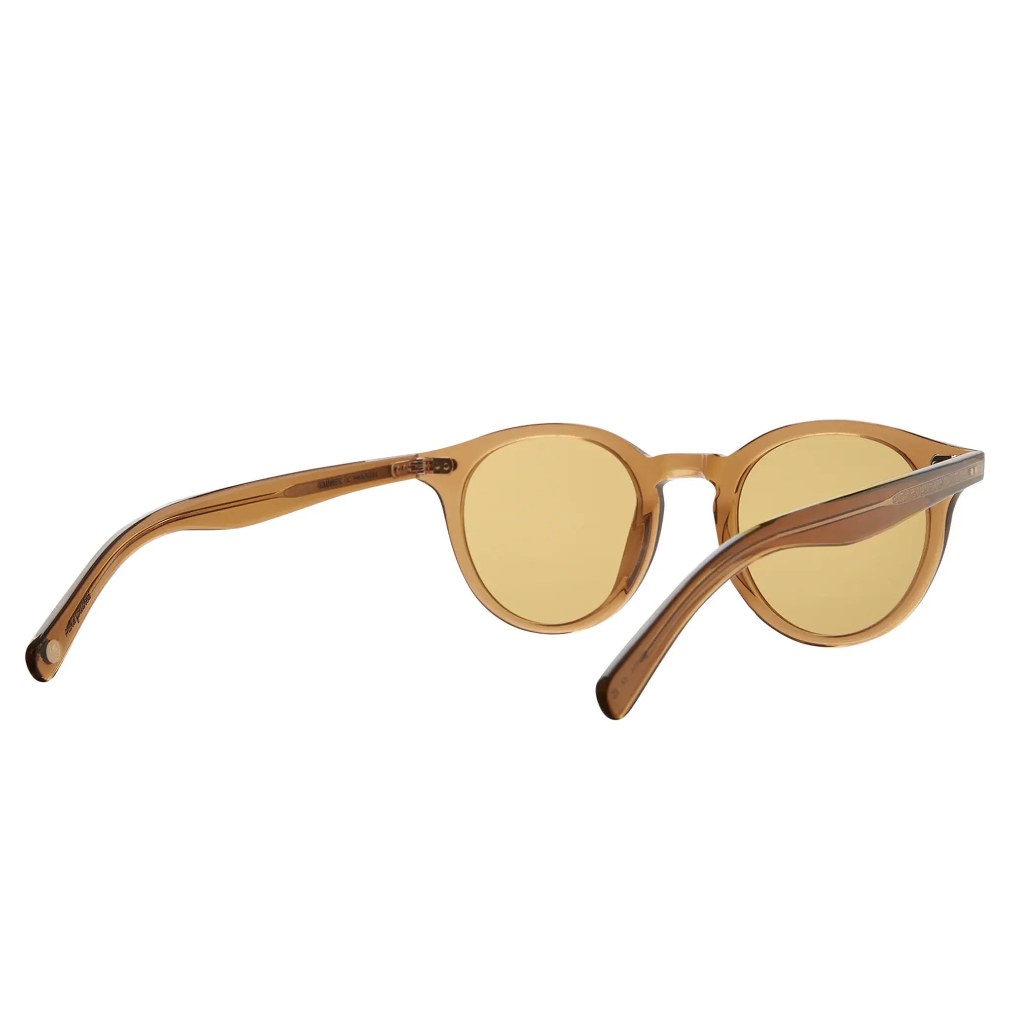 Back Side View of Garrett Leight Clune X Forever Classic Caramel Sunglasses 2129-47-C/PMP