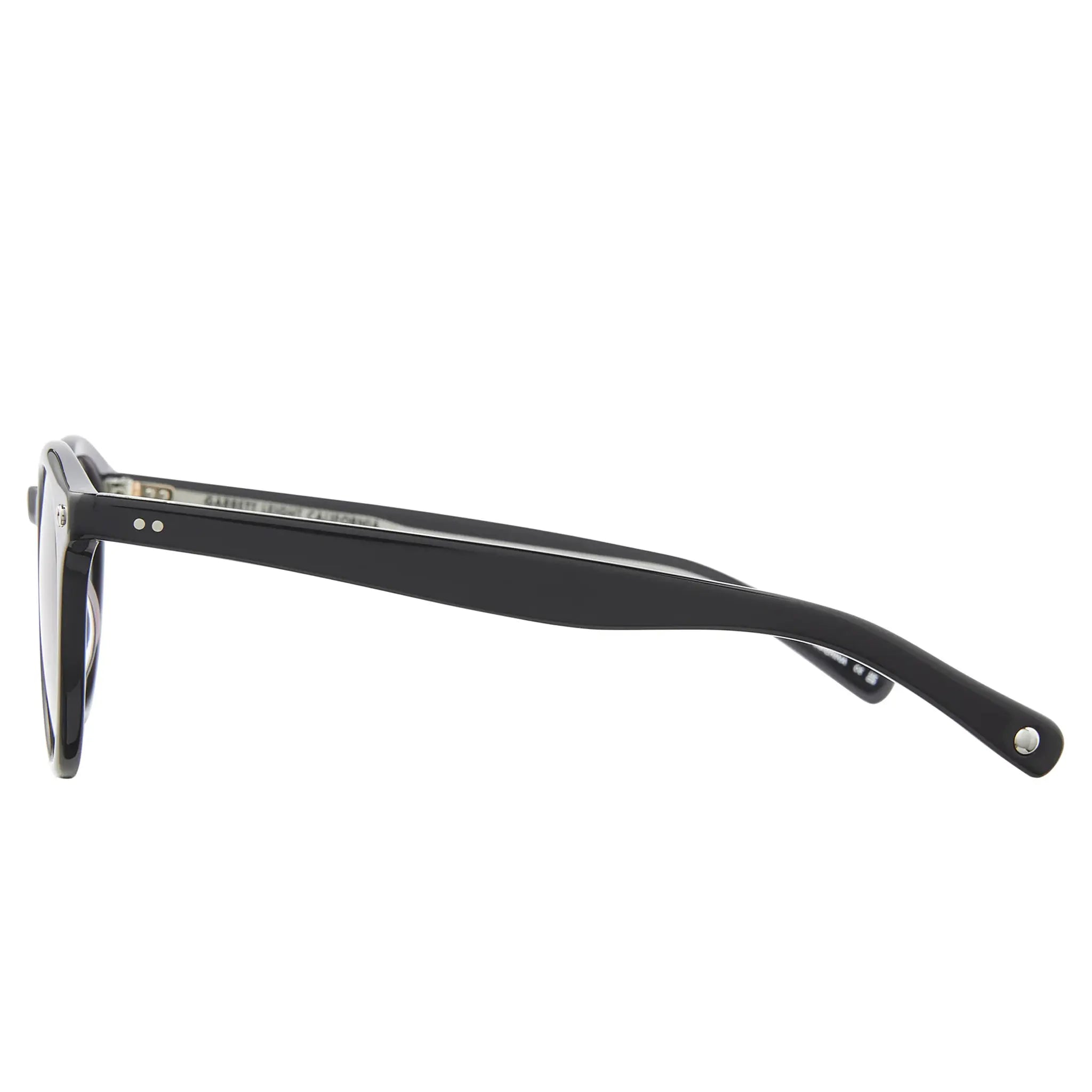 Side View of Garrett Leight Clune X Forever Classic Black Sunglasses 2129-47-BK/PRW