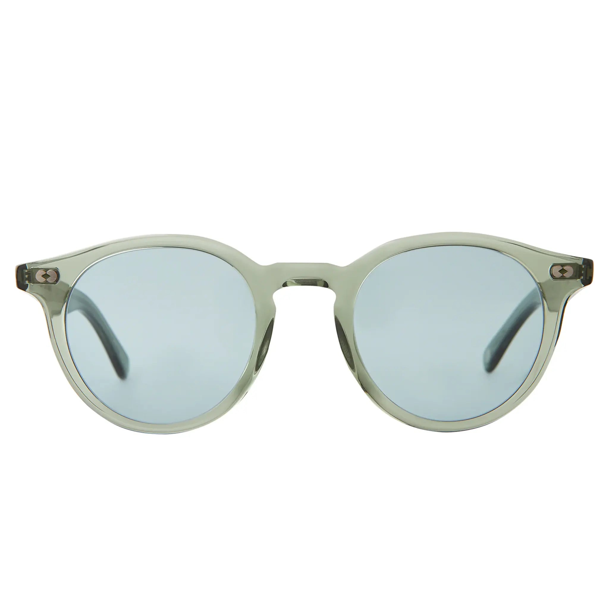 Front View of Garrett Leight Clune X Forever Classic Juniper Sunglasses 2129-47-JUN/PBLU