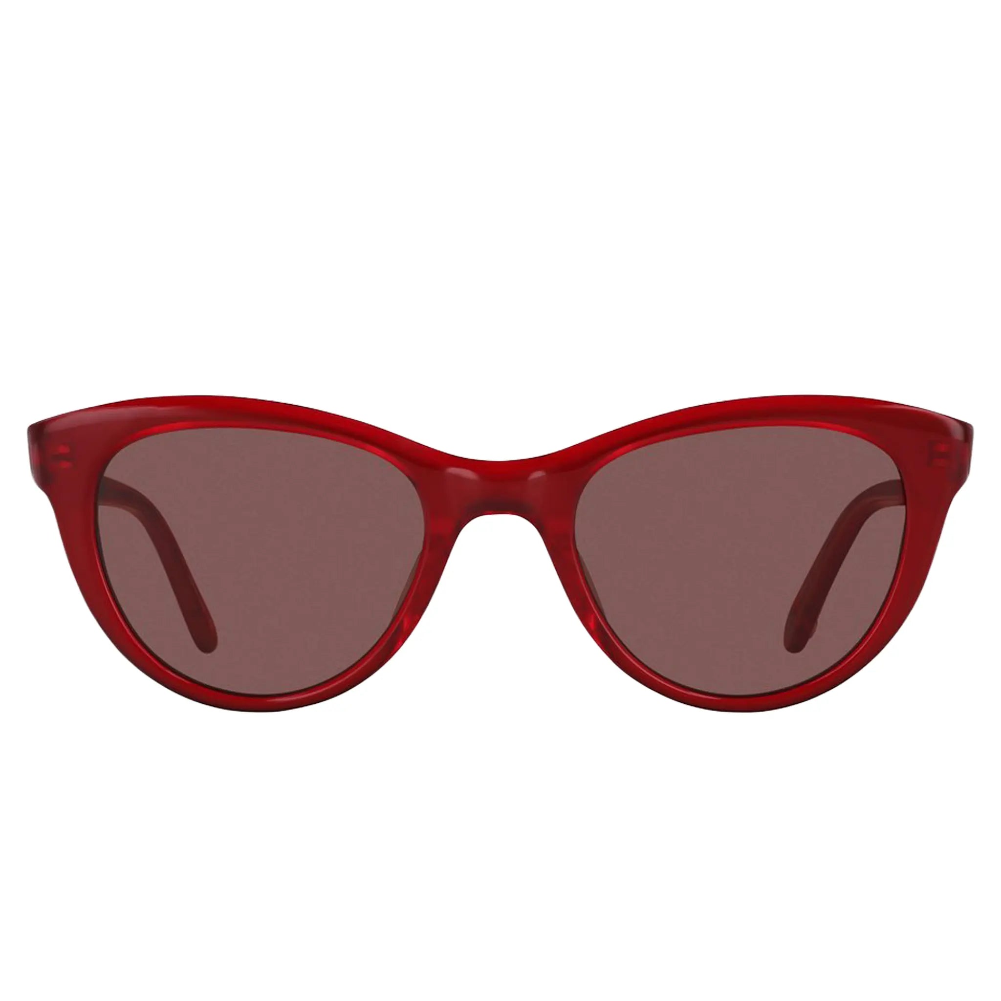 Front View of Garrett Leight Coquelicot Maroon Sunglasses