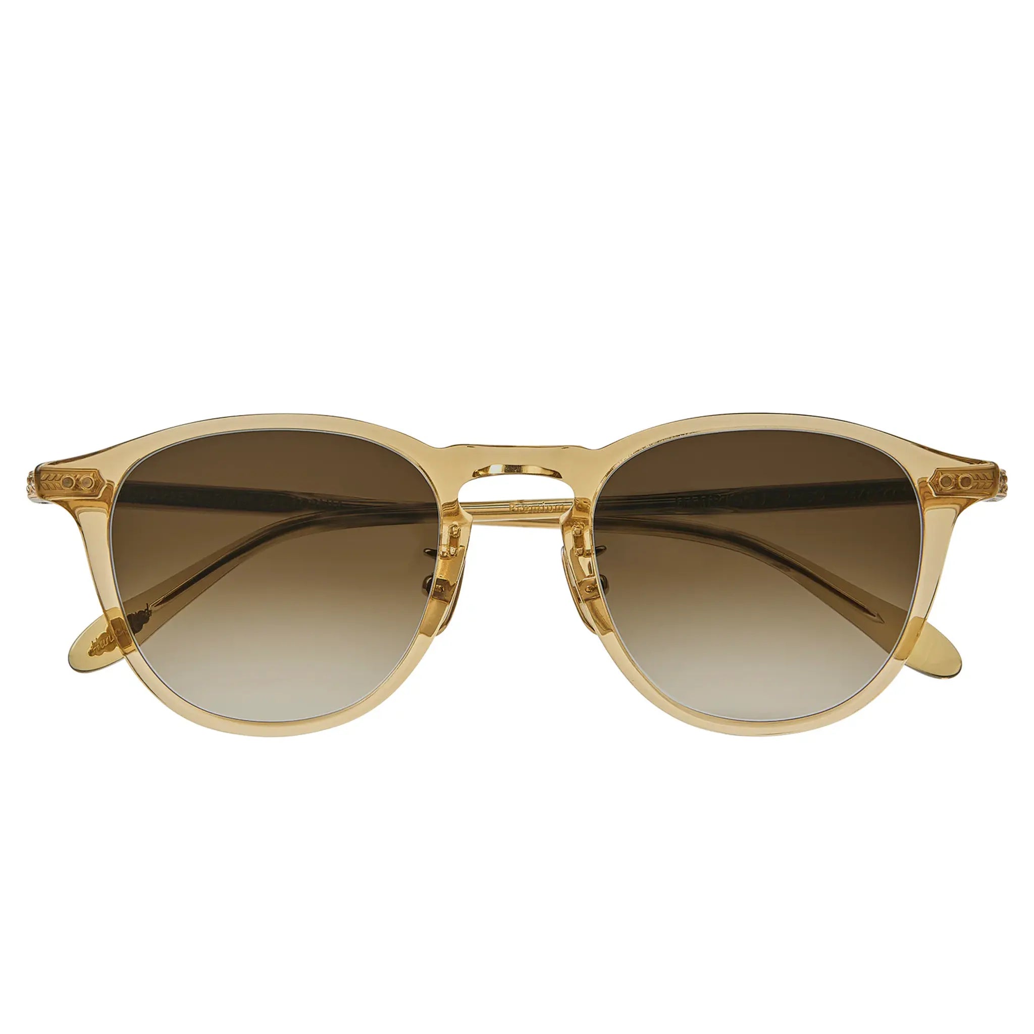 Front View of Garrett Leight Hampton J Forever Classic Brown Sugar Sunglasses 2165-47-BRNSG/PALG