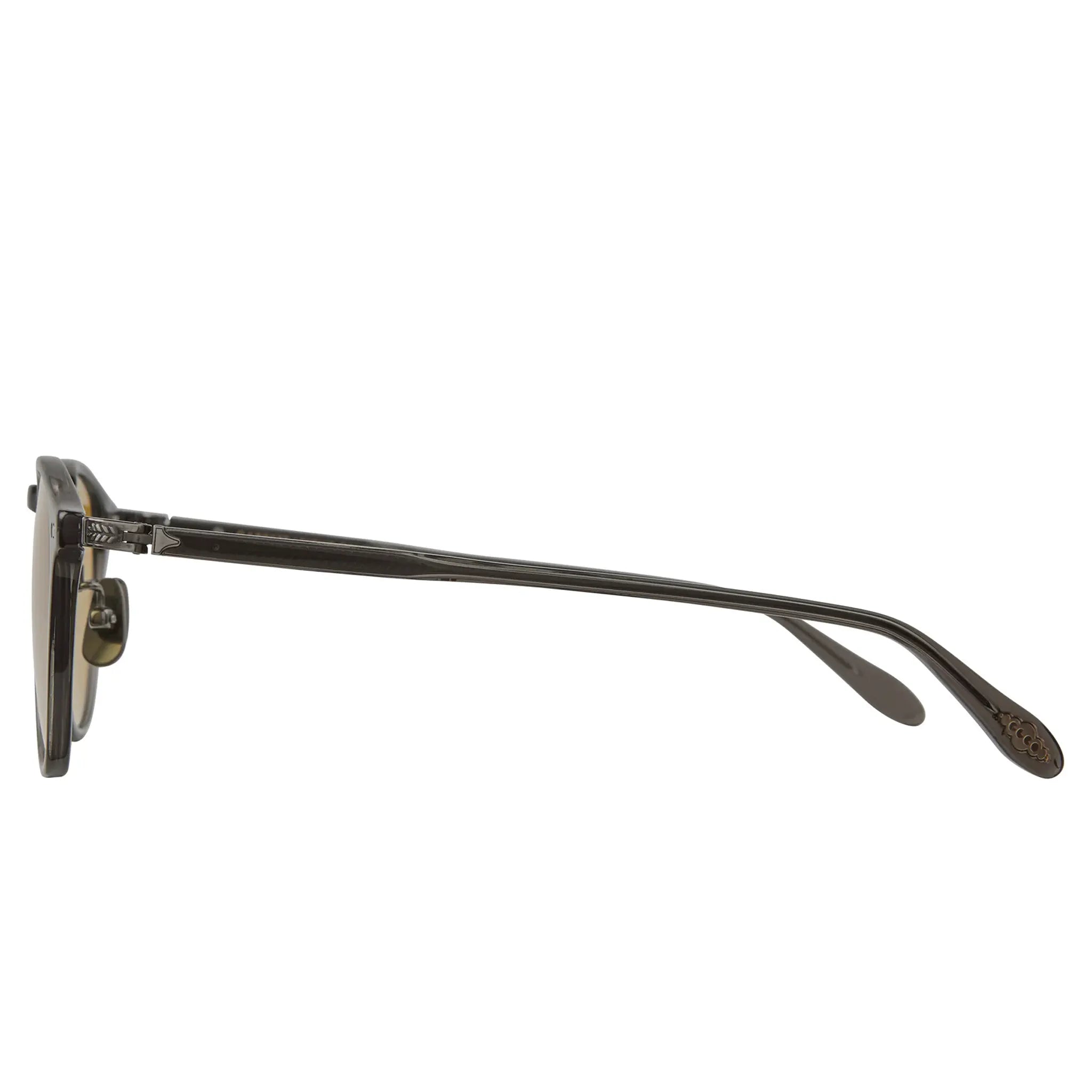 Side View of Garrett Leight Hampton J Forever Classic Eclipse Sunglasses 2165-47-ECL/PMJTO