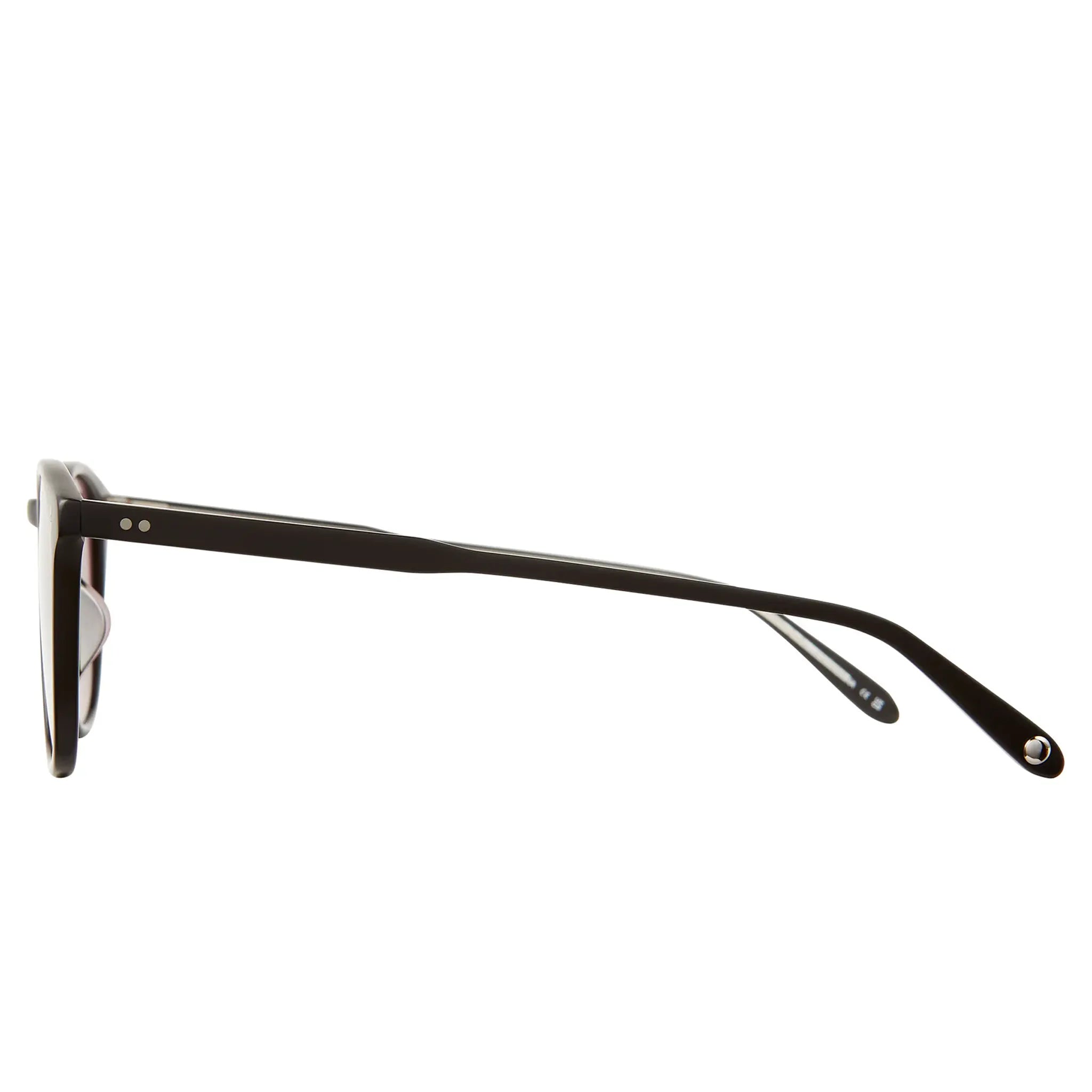 Side View of Garrett Leight Kinney Forever Classic Matte Black Sunglasses 2007-49-MBK/SFPACAI PLR