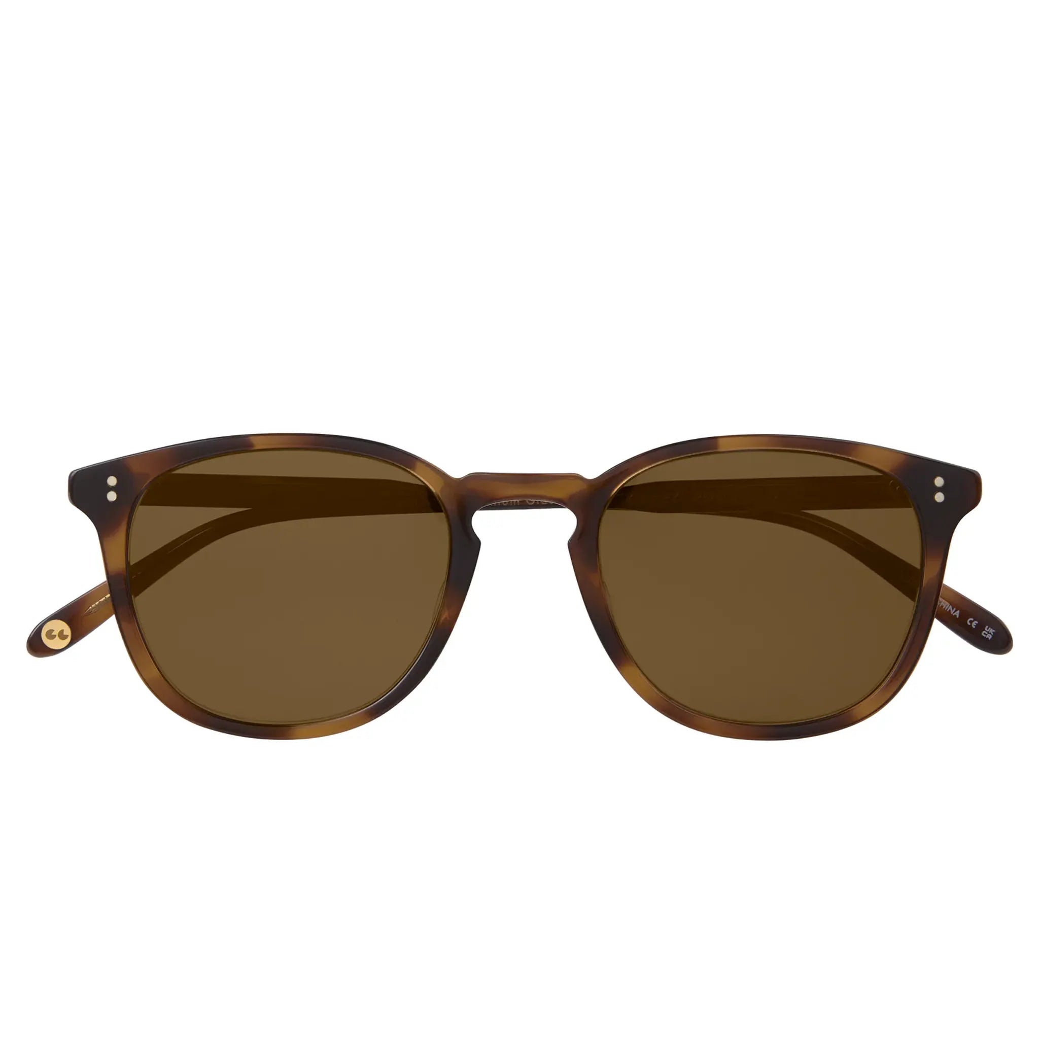 Front View of Garrett Leight Kinney Forever Classic Spotted Brown Shell Sunglasses