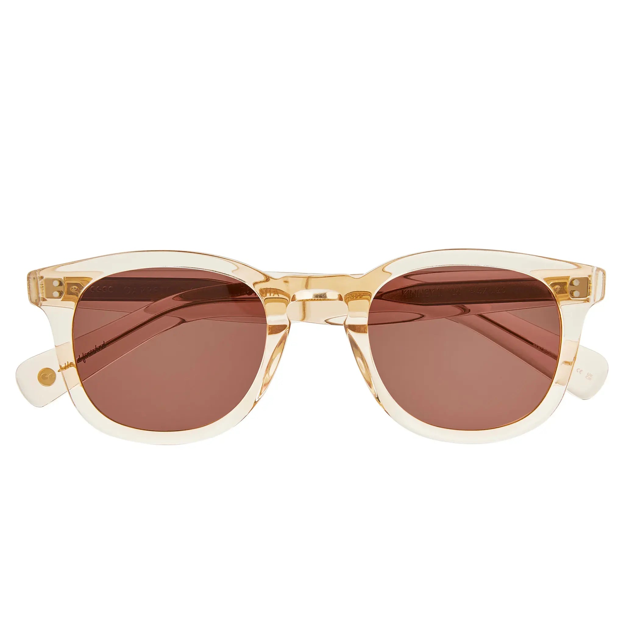 Front View of Garrett Leight Kinney II Forever Classic Champagne Sunglasses