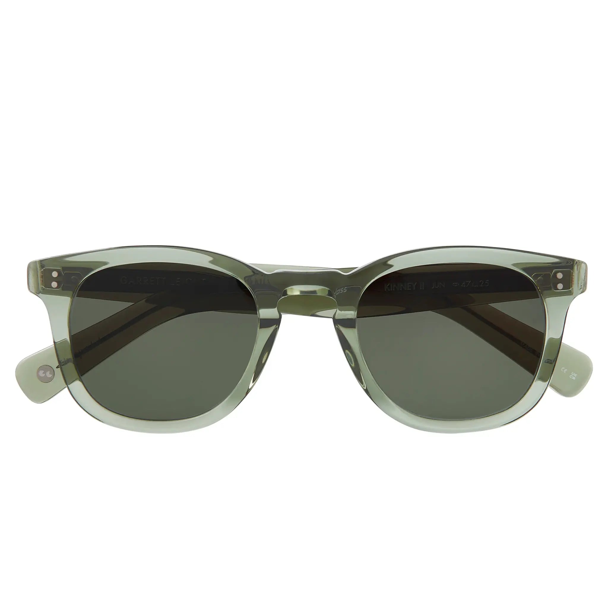 Front View of Garrett Leight Kinney II Forever Classic Juniper Sunglasses