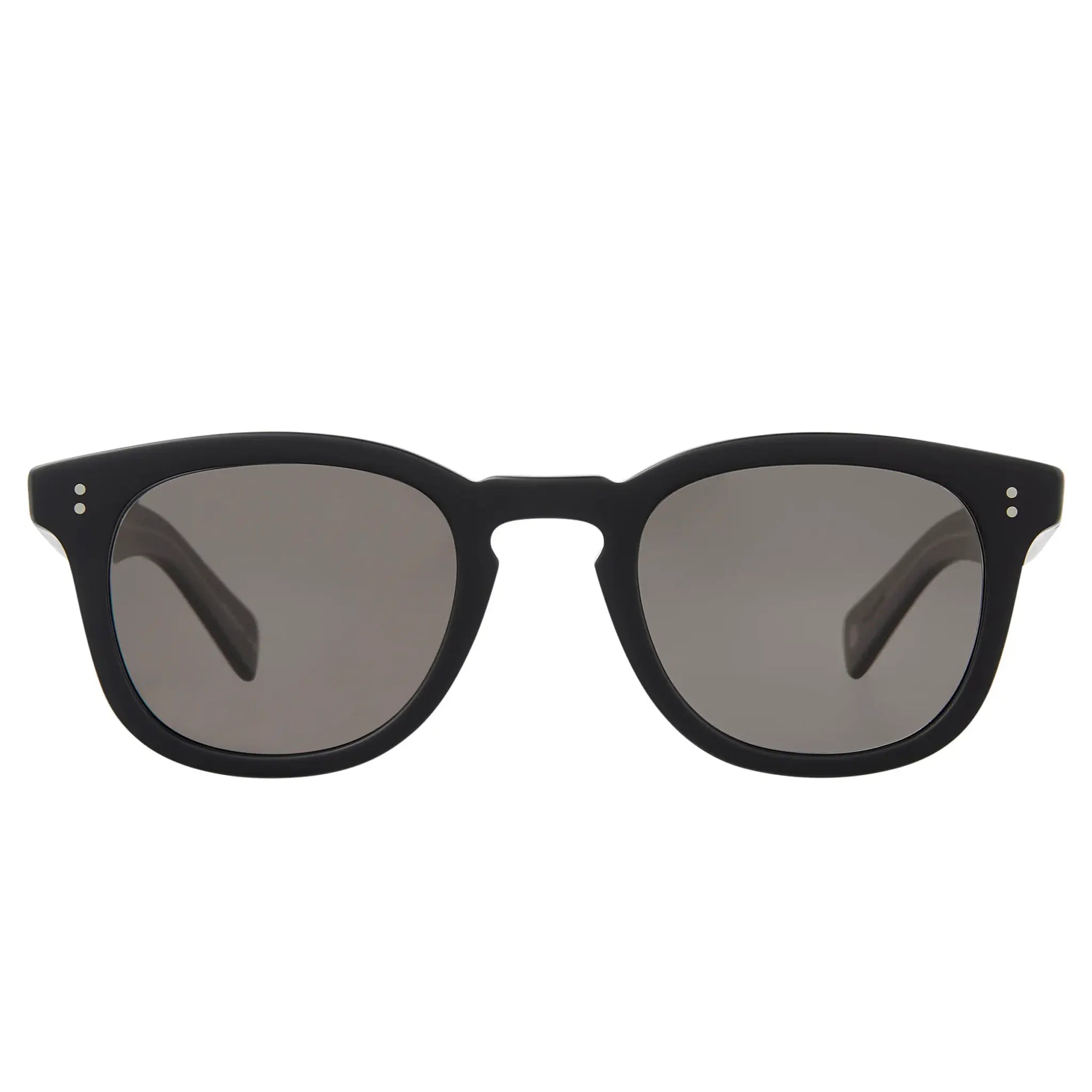 Front View of Garrett Leight Kinney II Forever Classic Matte Black Sunglasses