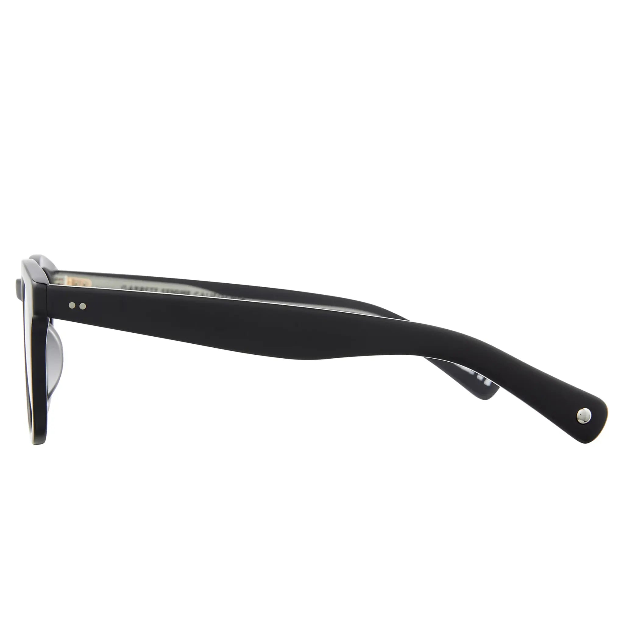 Side View of Garrett Leight Kinney II Forever Classic Matte Black Sunglasses