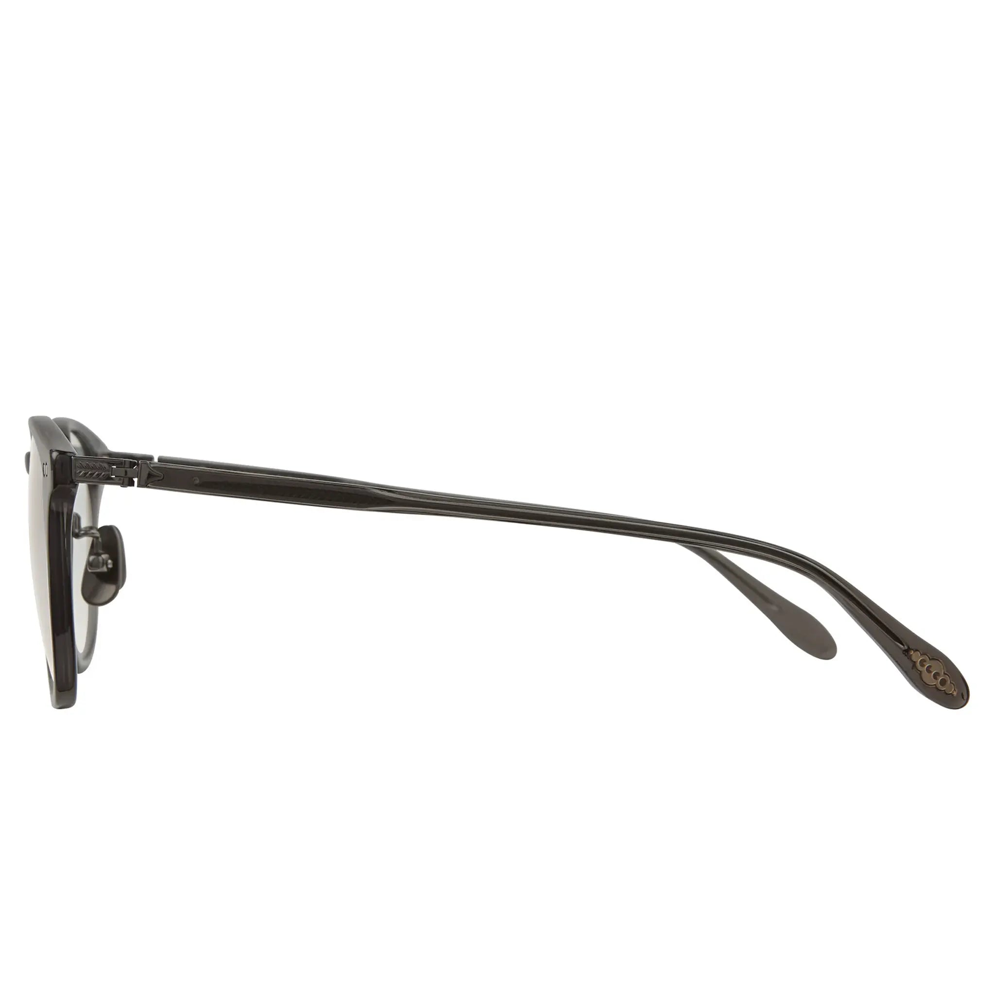 Side View of Garrett Leight Kinney J Forever Classic Eclipse Sunglasses 2168-49-ECL/PTWLG