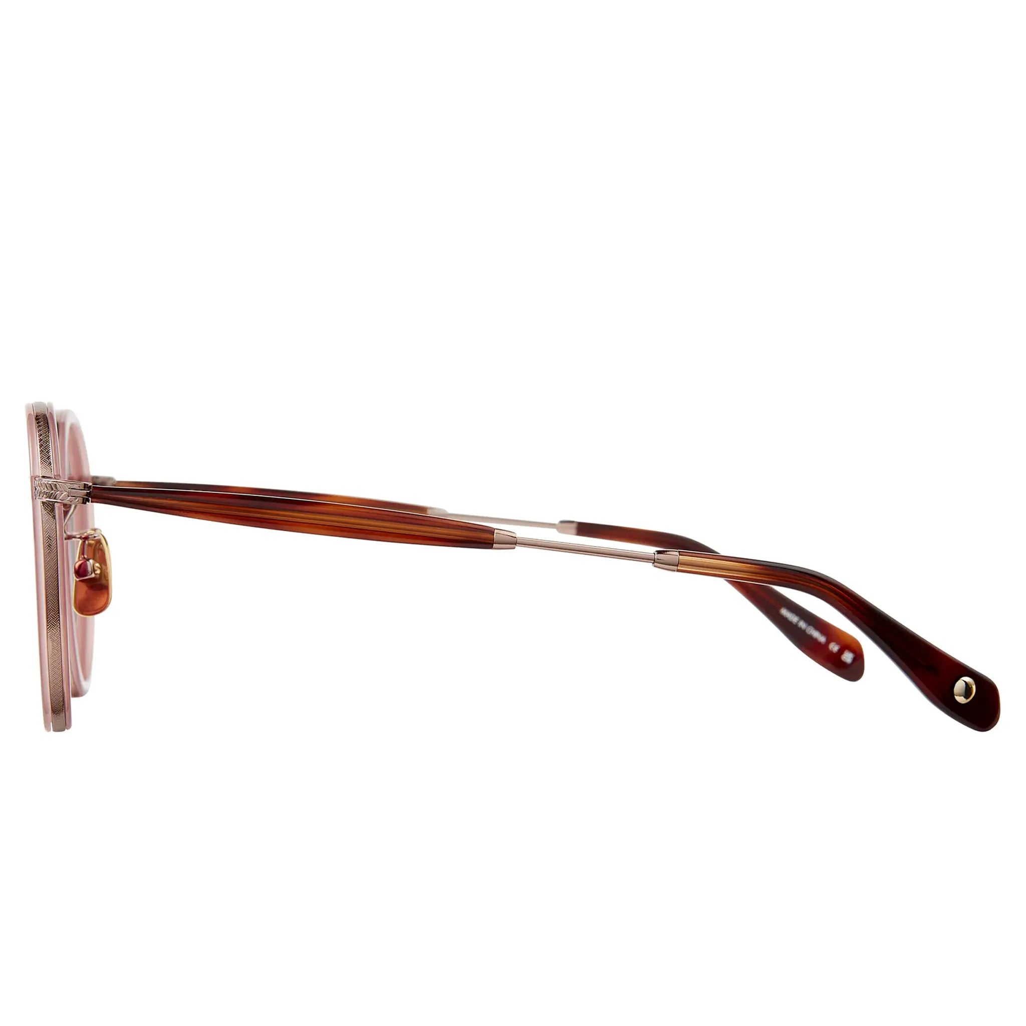 Side View of Garrett Leight Wilson X Forever Classic Desert Rose Copper Sunglasses 4075-49-DER-CO/SFPRW