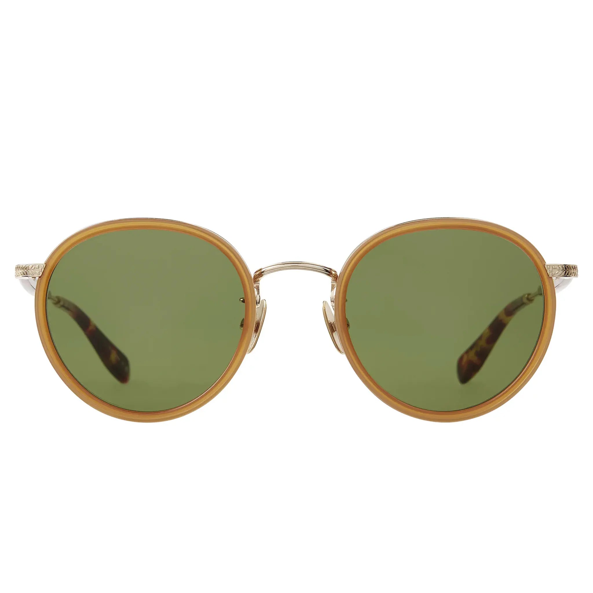 Front View of Garrett Leight Wilson X Forever Classic Summer Sun Gold Sunglasses