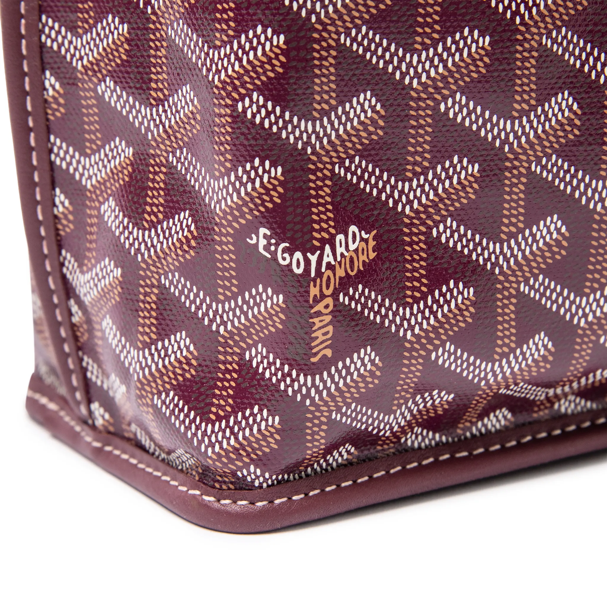 Detailed View of Goyard Anjou Mini Burgundy BagANJCROMINCG33TY33P