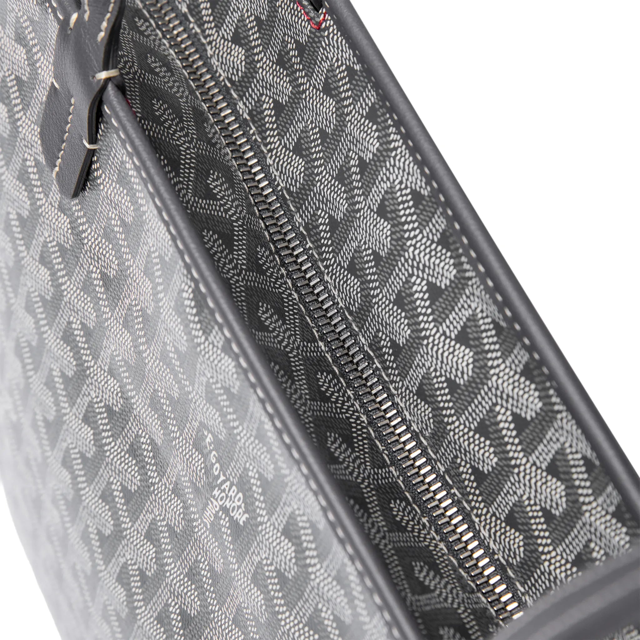 Detailed Zip View of Goyard Artois MM Grey Bag ARTOISMMLTY51CL51P