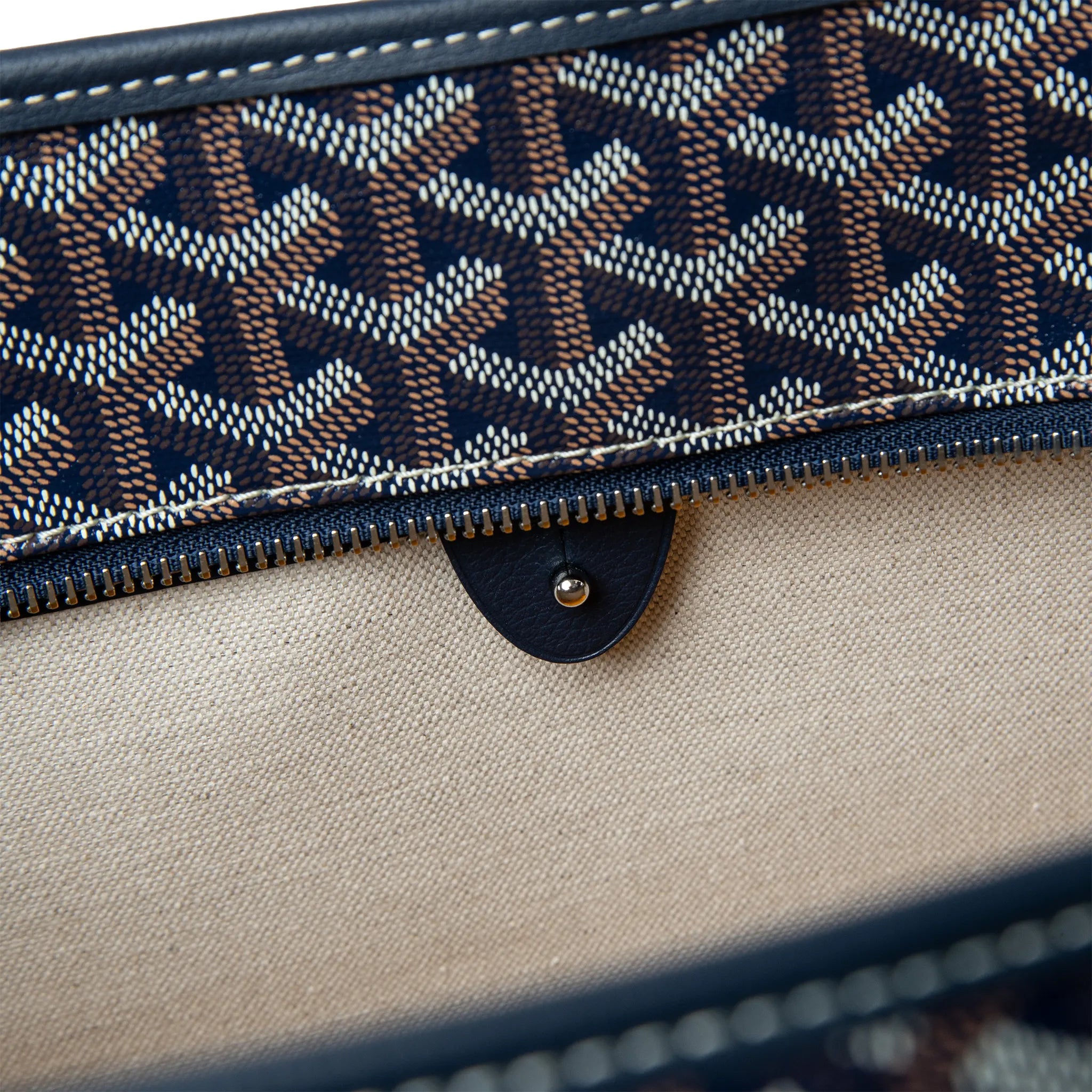 Detailed View of Goyard Artois MM Navy Bag ARTOISMMLTY12CL12P