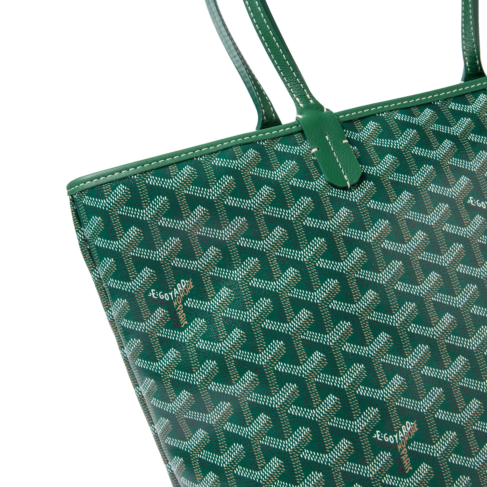 Detail View of Goyard Artois PM Bag Green ARTOISPMLTY09CL09P