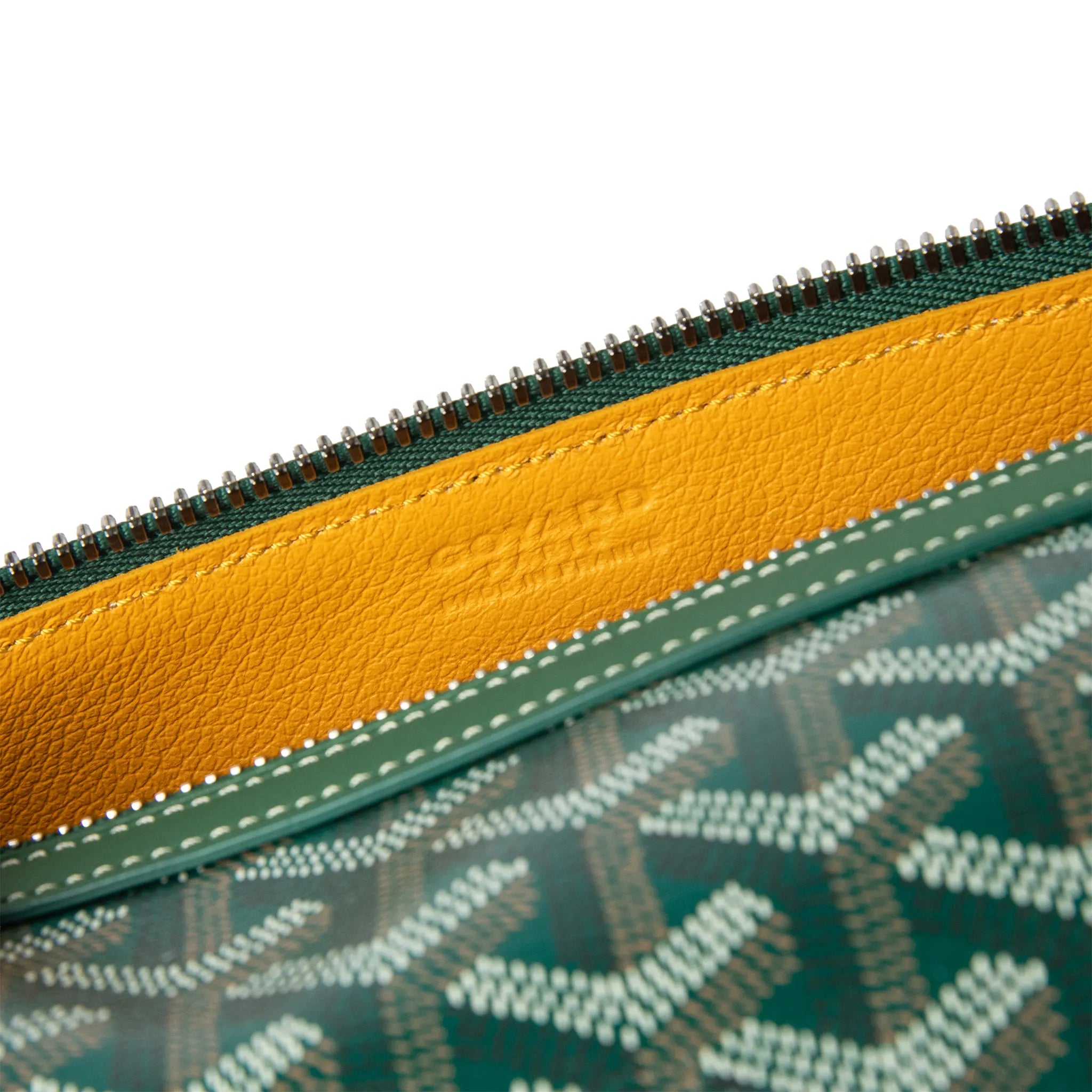 Detailed View of Goyard Bonbonniere Green Bag BONBONPMLTY09CL09P