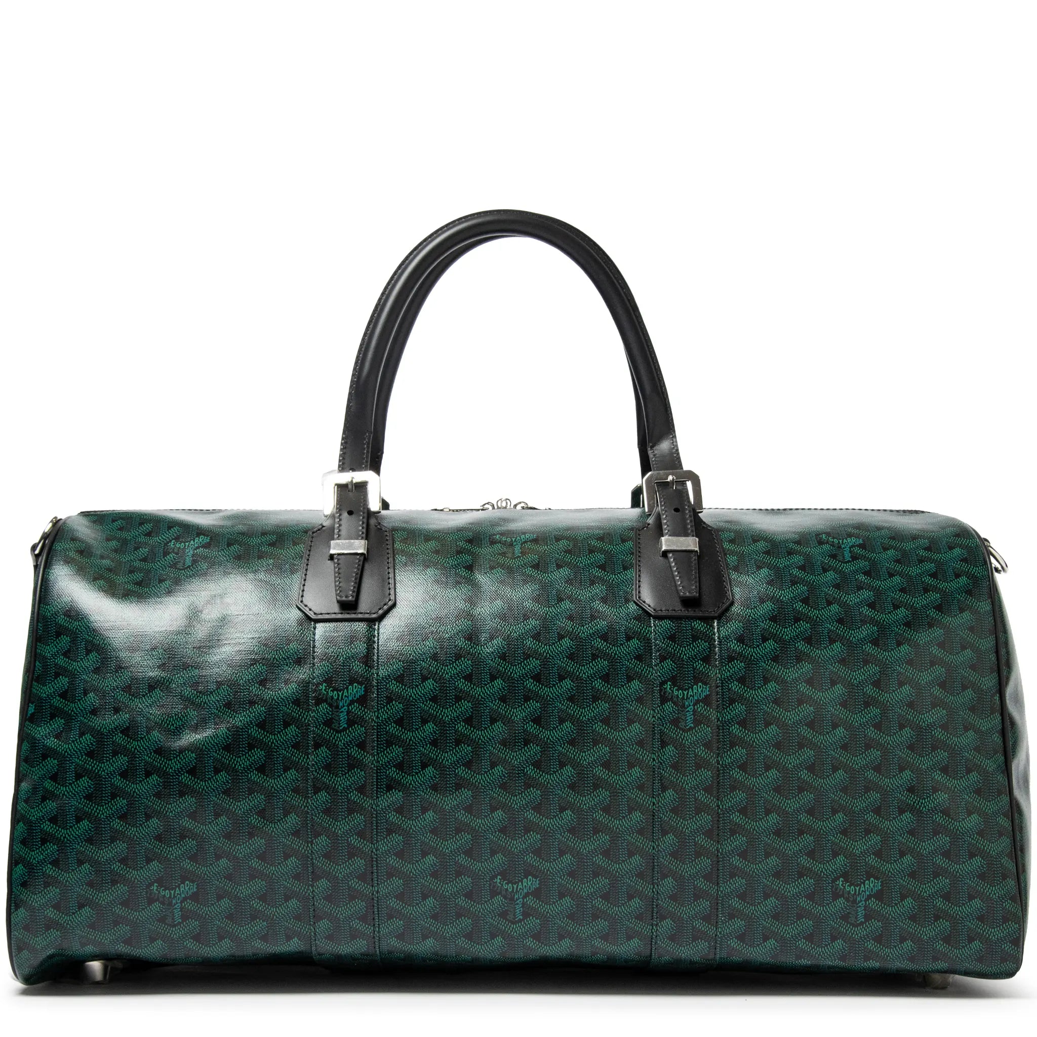 Back View of Goyard Boston 50 Evergreen Bag BOSTON050TY79CL79P