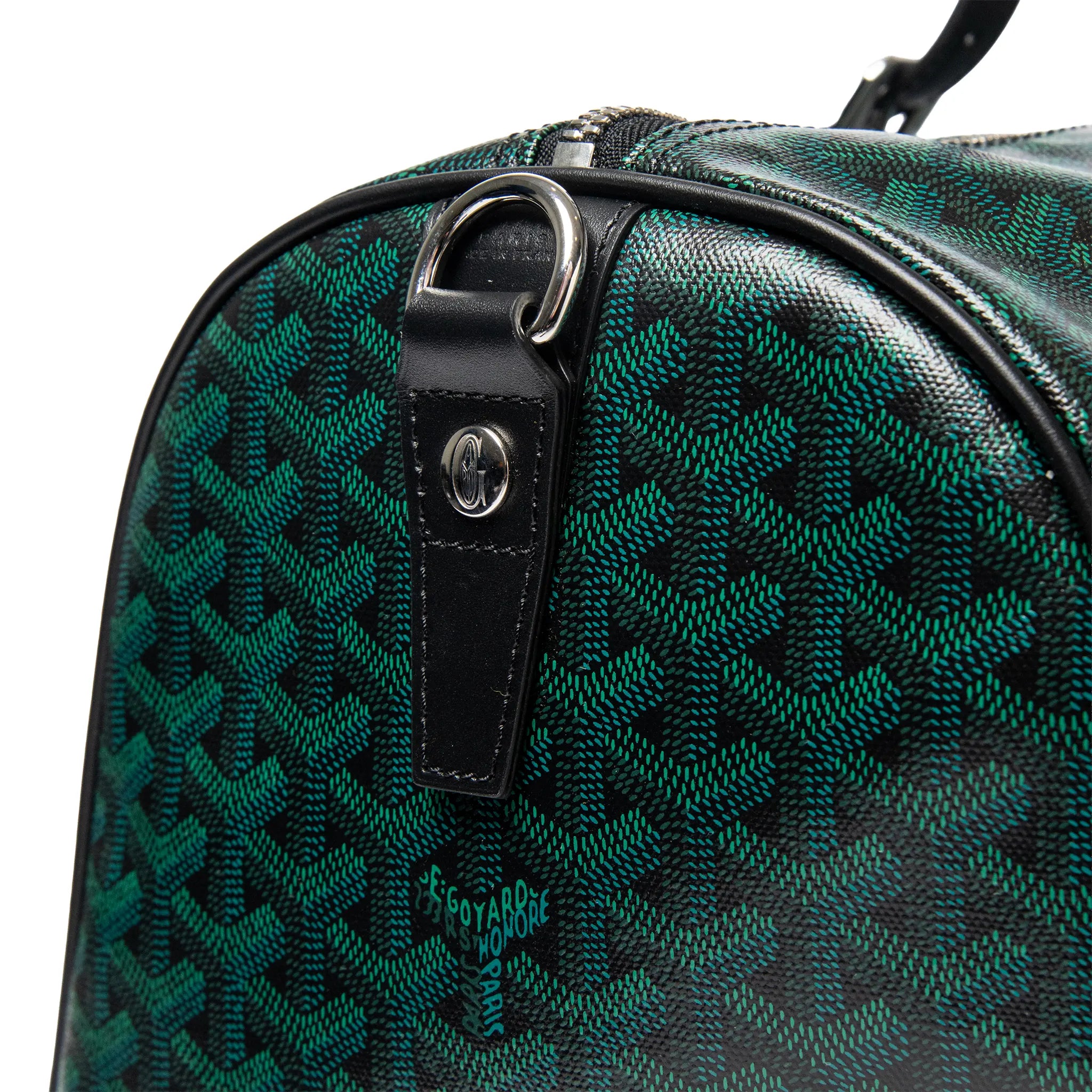 Detailed View of Goyard Boston 50 Evergreen Bag BOSTON050TY79CL79P