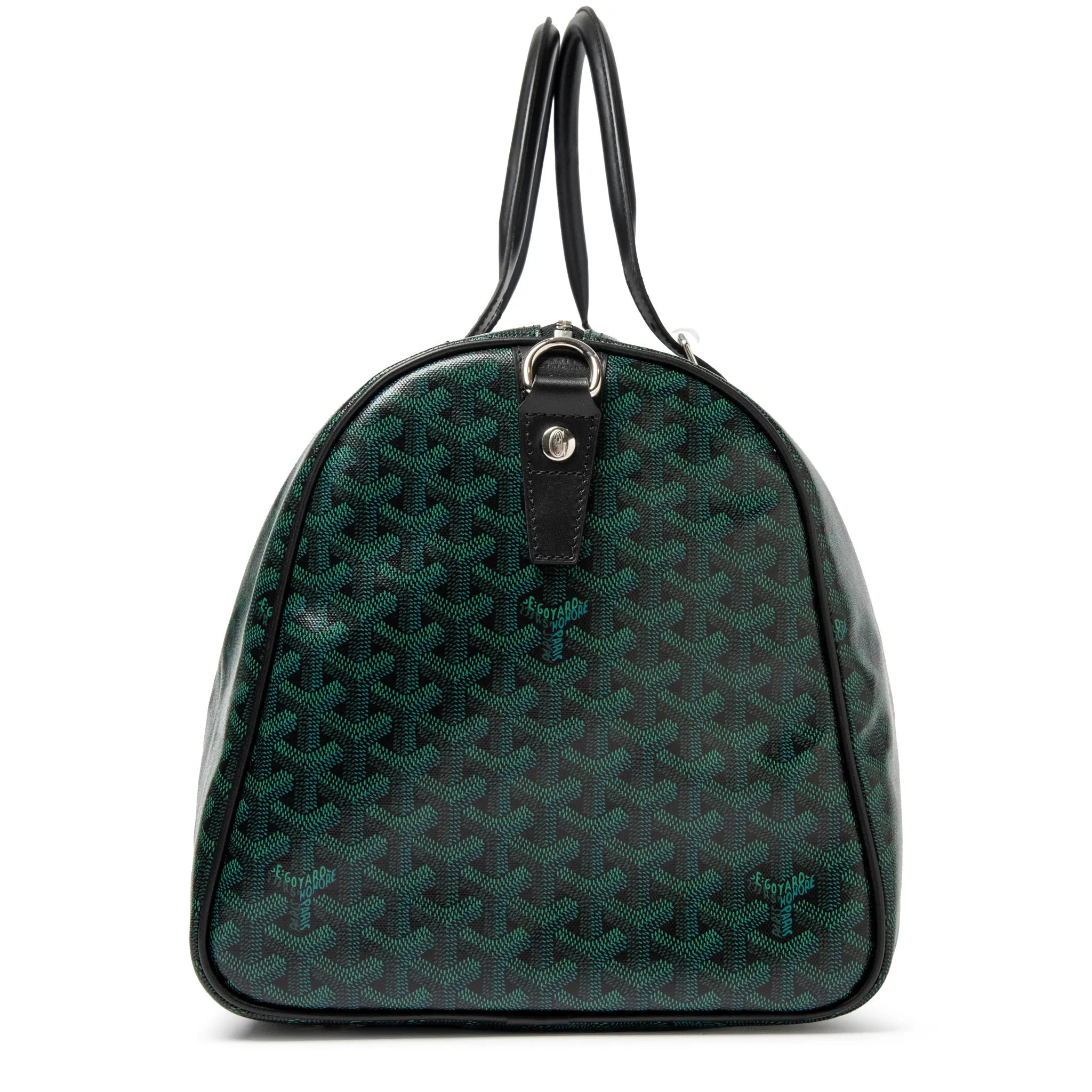Side View of Goyard Boston 50 Evergreen Bag BOSTON050TY79CL79P