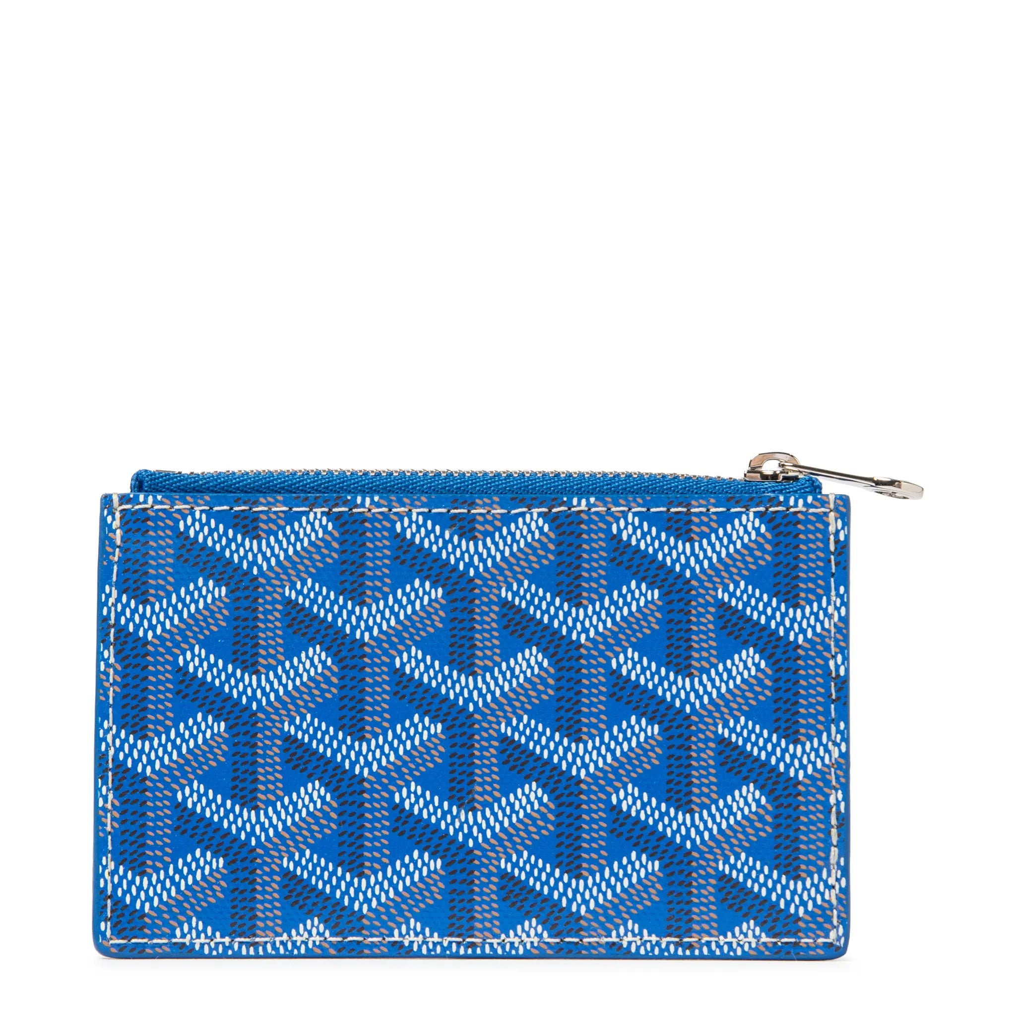 Back View of Goyard Bourbon Zipped Sky Blue Card Holder BOURBOPMLTY10CL10P