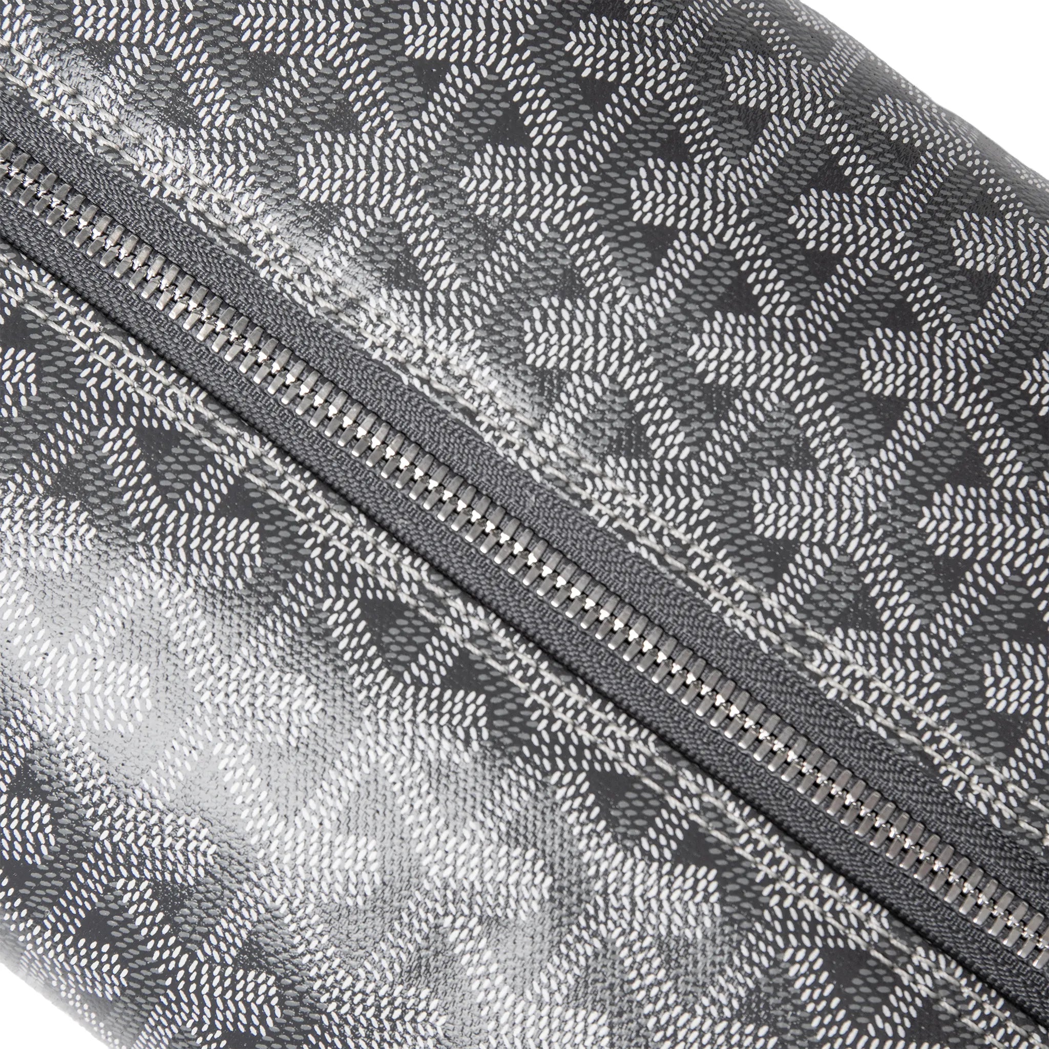 Detailed Zip View of Goyard Bowling 25 Grey Toiletry Bag BOWLIN025TY01CL03P