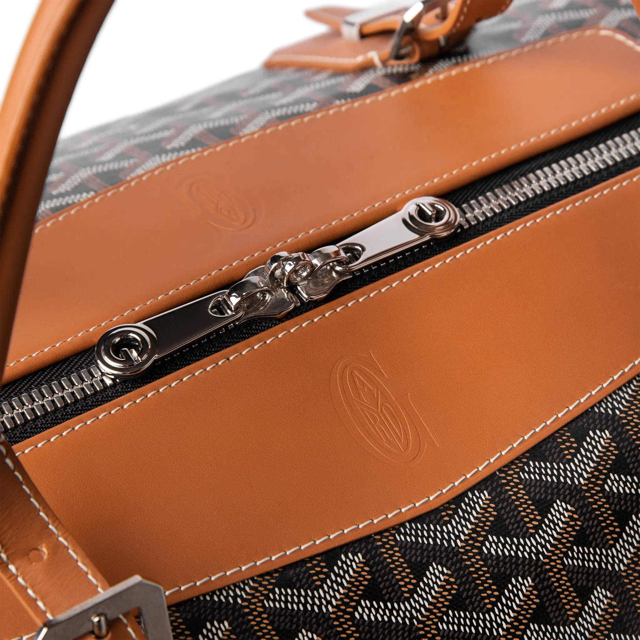 Zip view of Goyard Bowling 55 Black Tan Bag