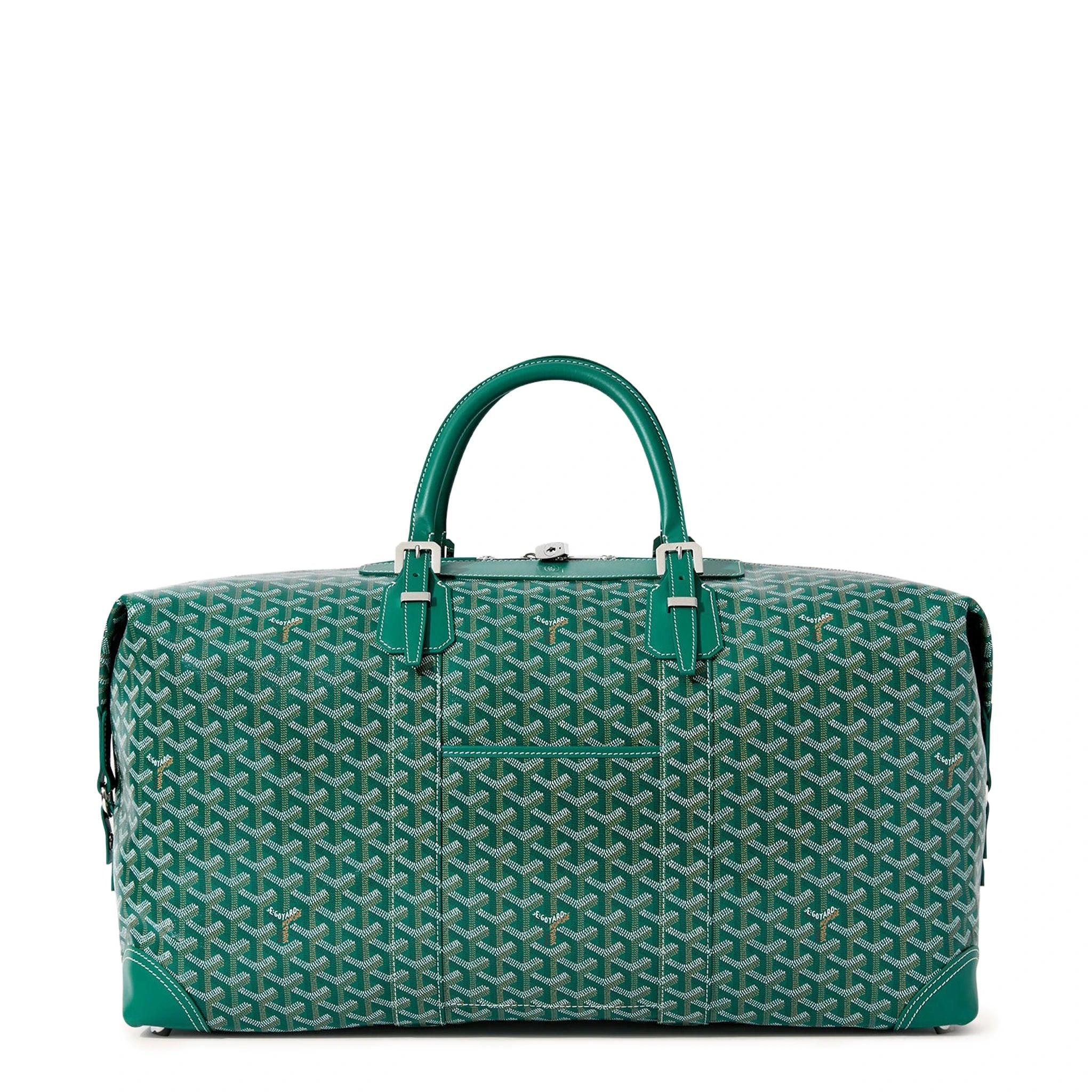 Front side view of Goyard Bowling 55 Green Bag CISALPMMLTY09CL09P