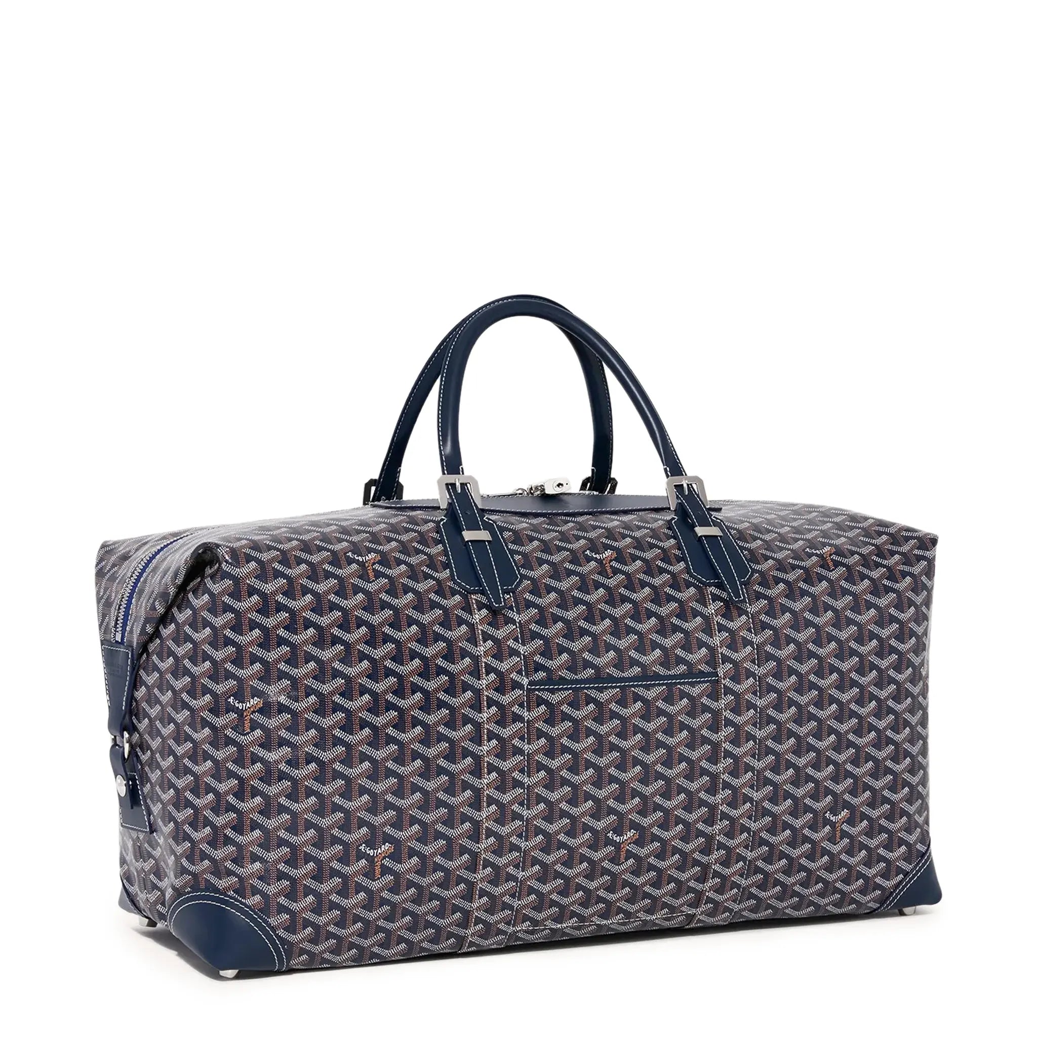 Front Side view of Goyard Bowling 55 Navy Blue Bag BOWLIN055TY12CL12P