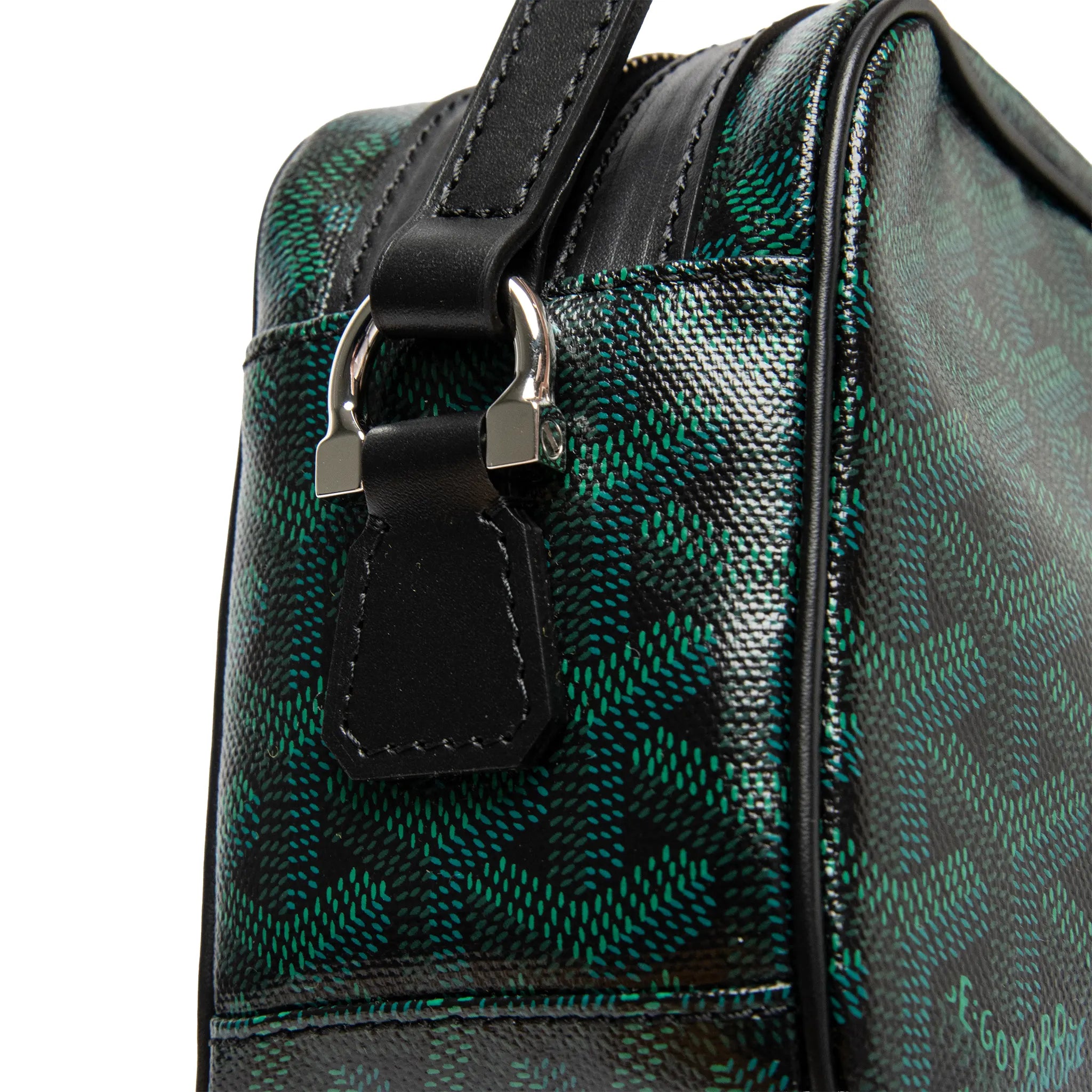 Detailed Side View of Goyard Cap-Vert PM Evergreen Bag CAPVE2PMLTY79CL79P