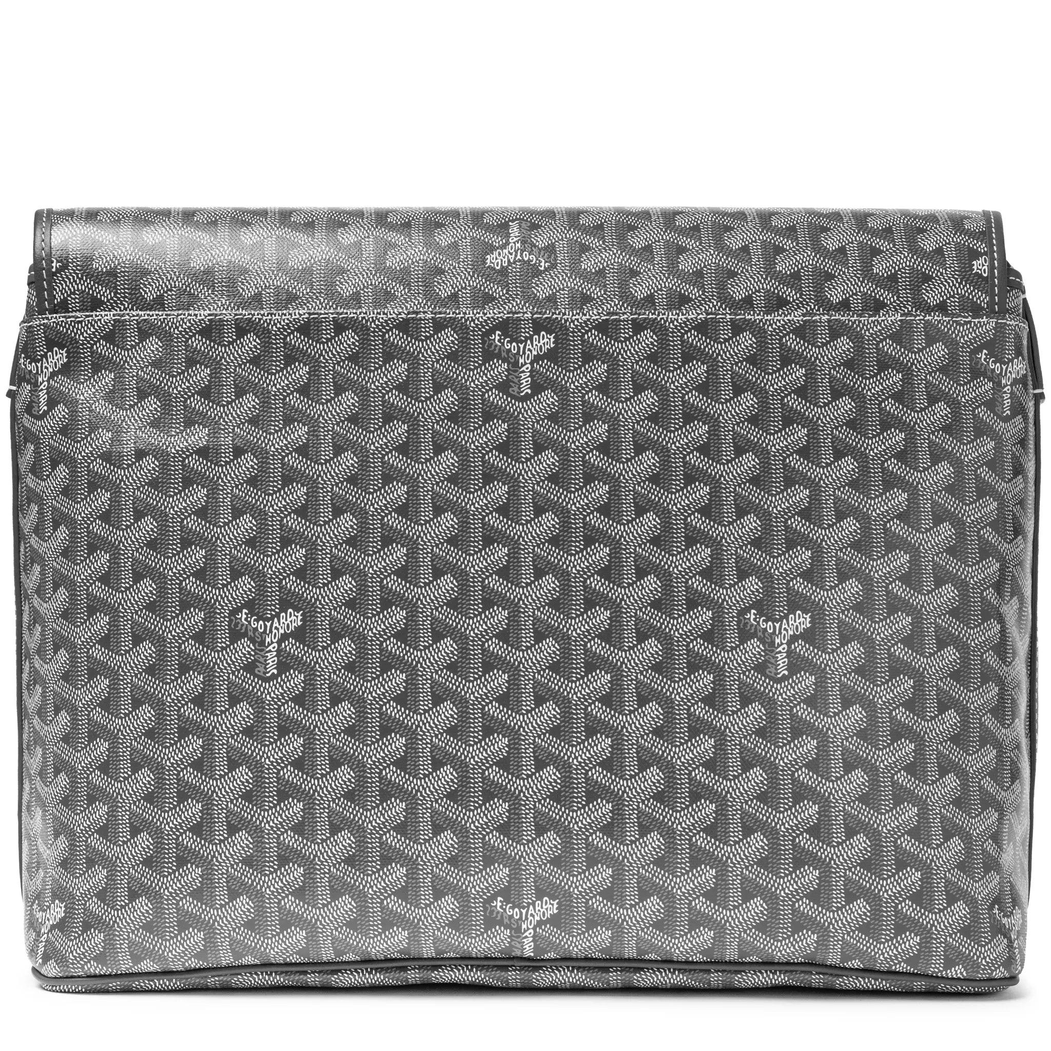 Back View of Goyard Capetien MM Grey Messenger Bag  CAPETIMMLTY51CG51P