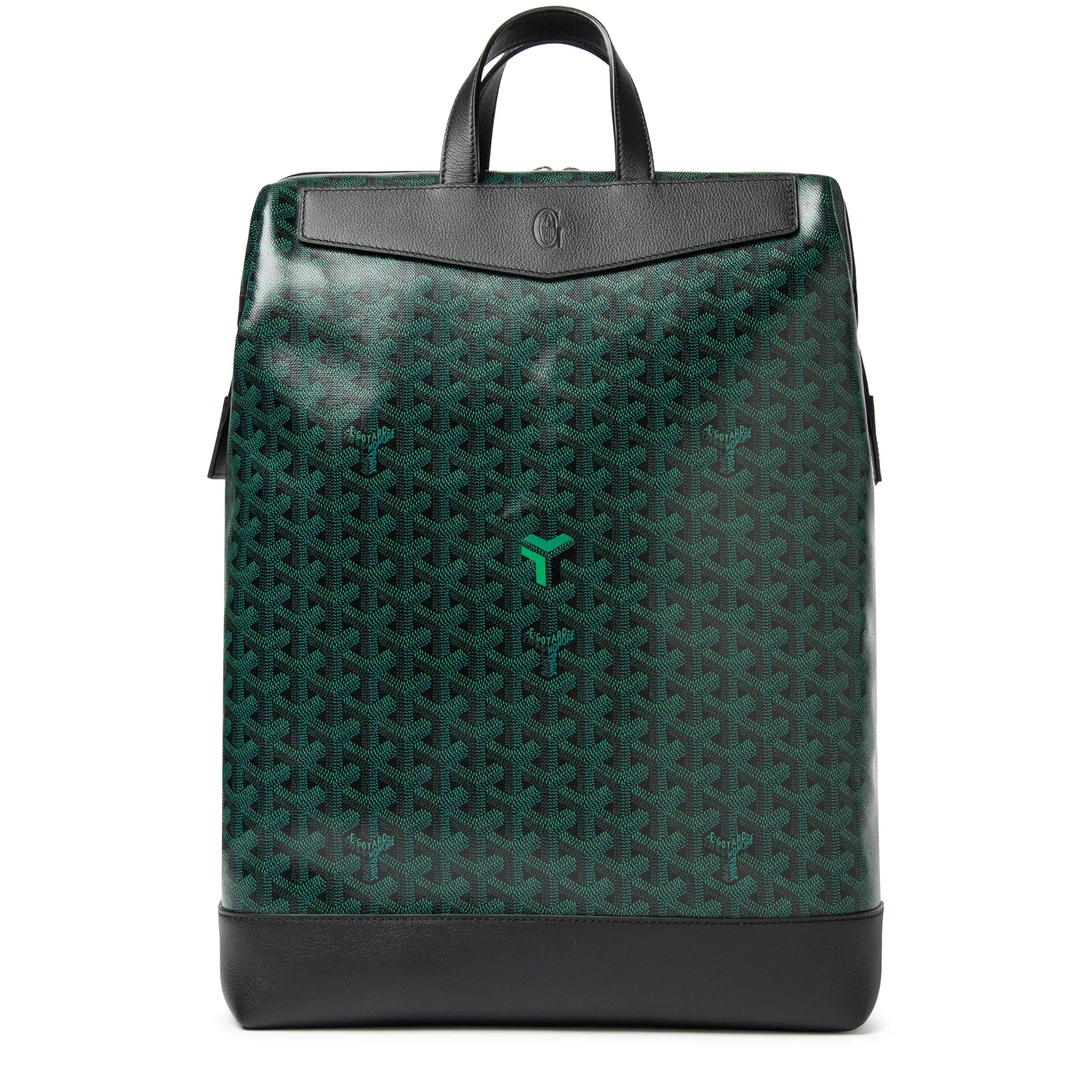 Front View of Goyard Cisalpin Evergreen Backpack CISALPMMLTY79CL79P