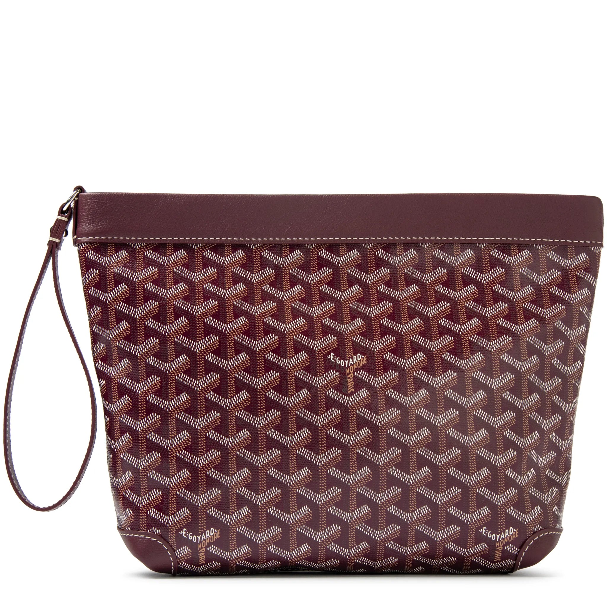 Front View of Goyard Conti Burgundy Pouch CONTIPPMLTY33CL33P