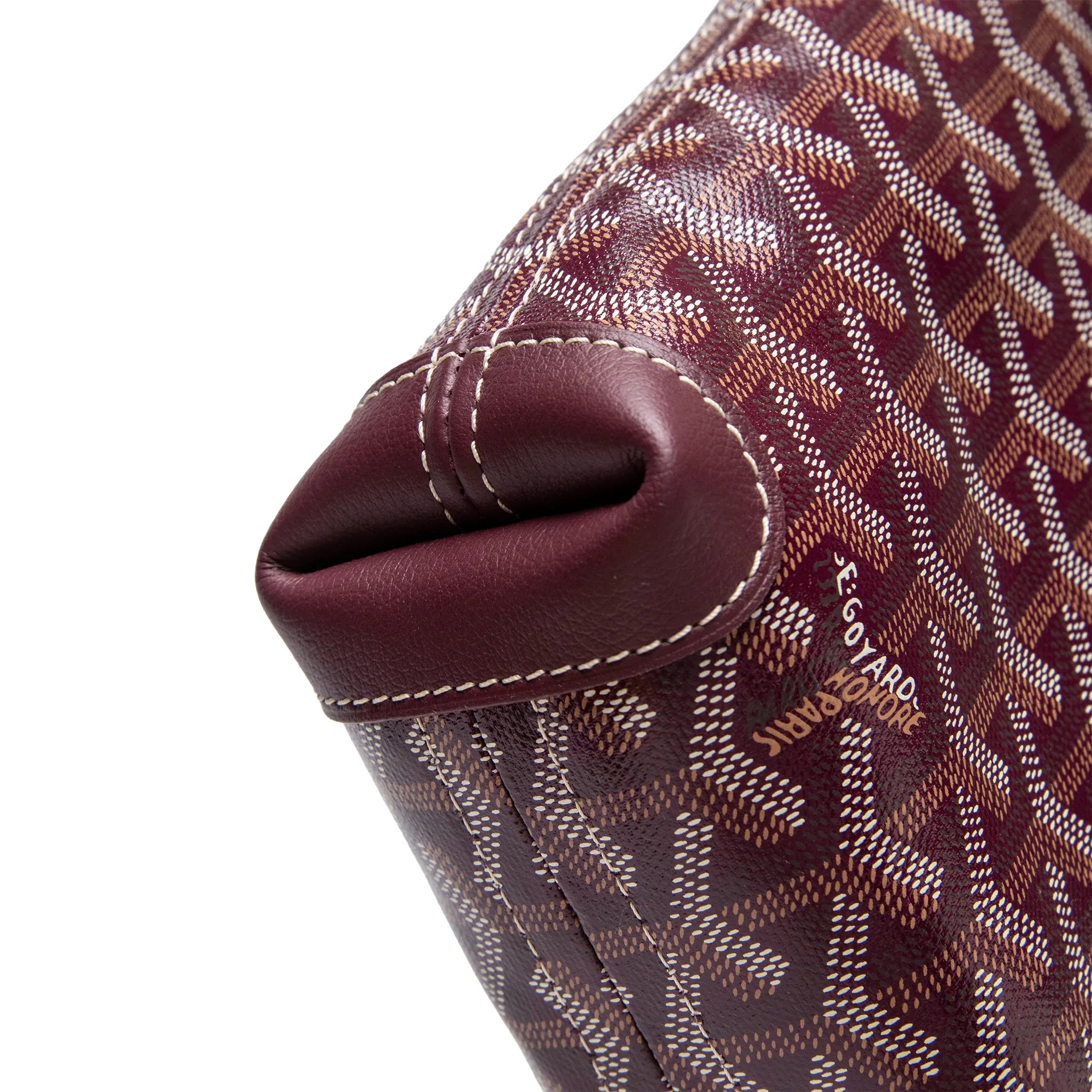 Lower  View of Goyard Conti Burgundy Pouch CONTIPPMLTY33CL33P