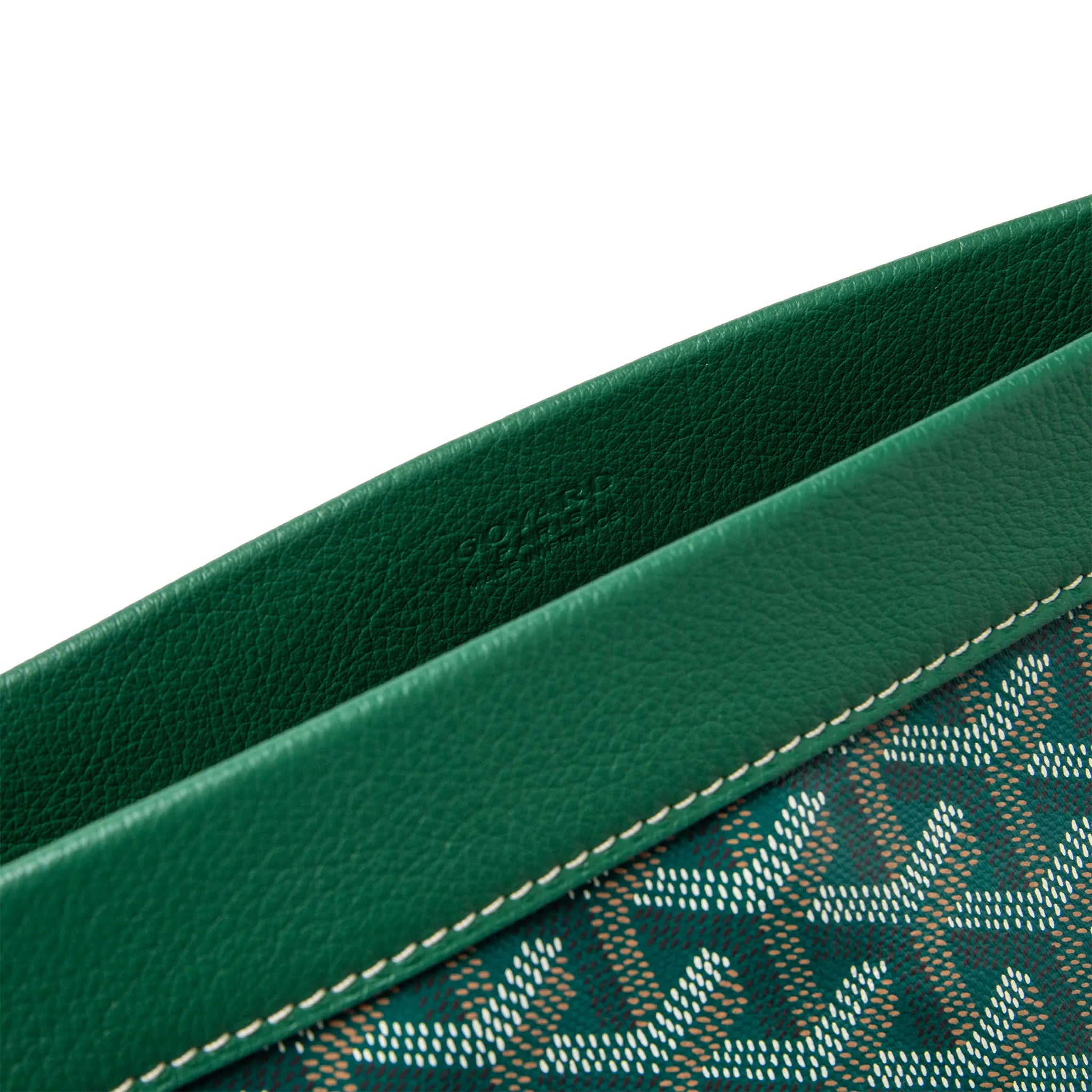 Detailed View of Goyard Conti Green Pouch CONTIPPMLTY09CL09P