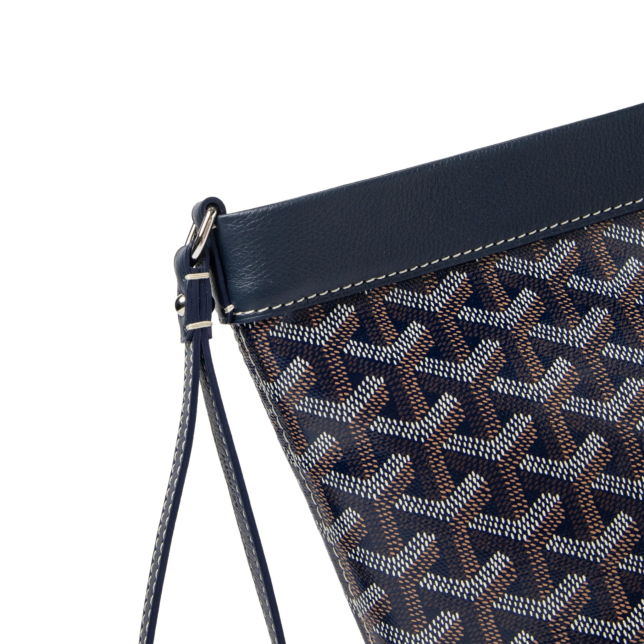 Side View of Goyard Conti Navy Blue Pouch CONTIPPMLTY12CL12P
