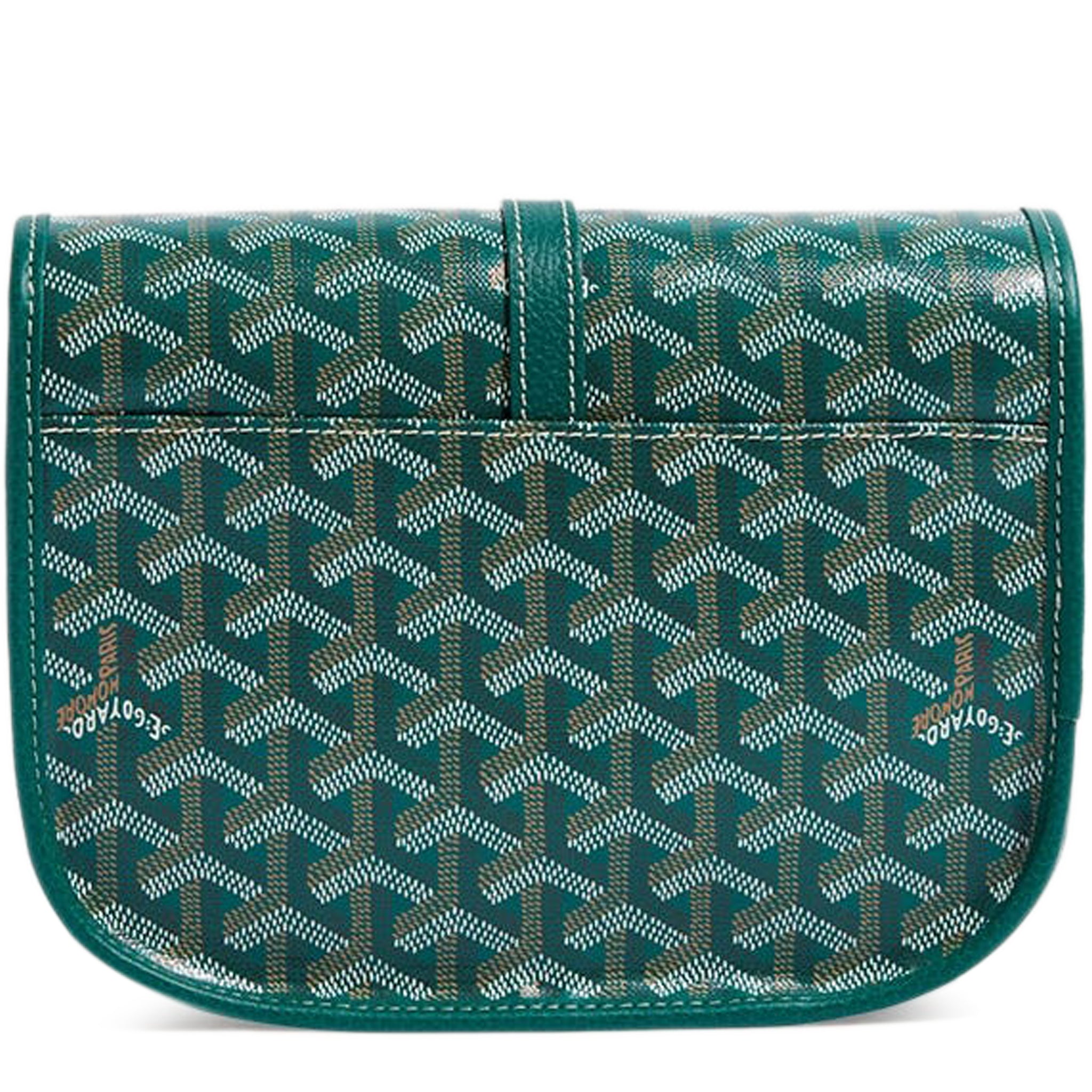 Image of Goyard Goyardine Belvedere II Green PM Messenger Bag