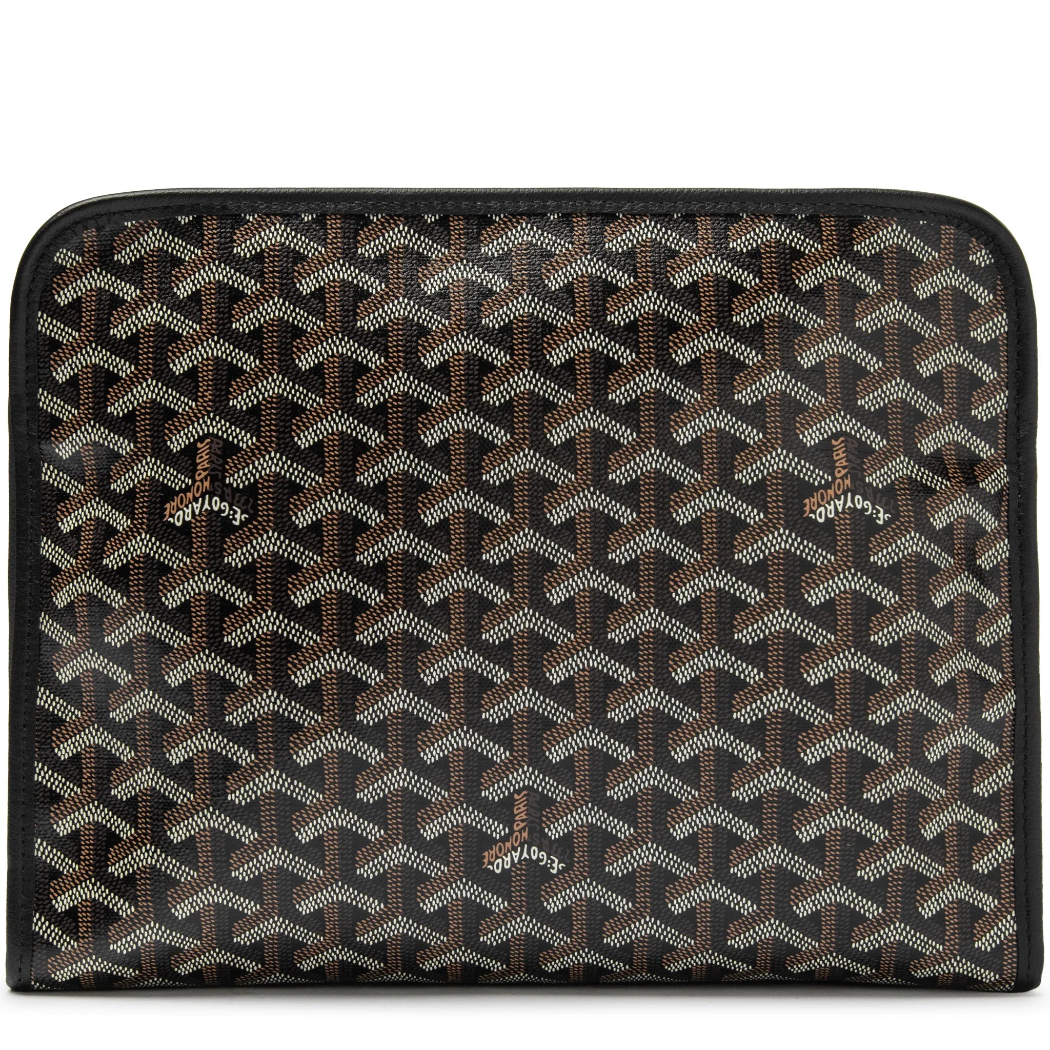 Back View of Goyard Jouvence GM Black Washbag JOUVENGMLTY01CL01P