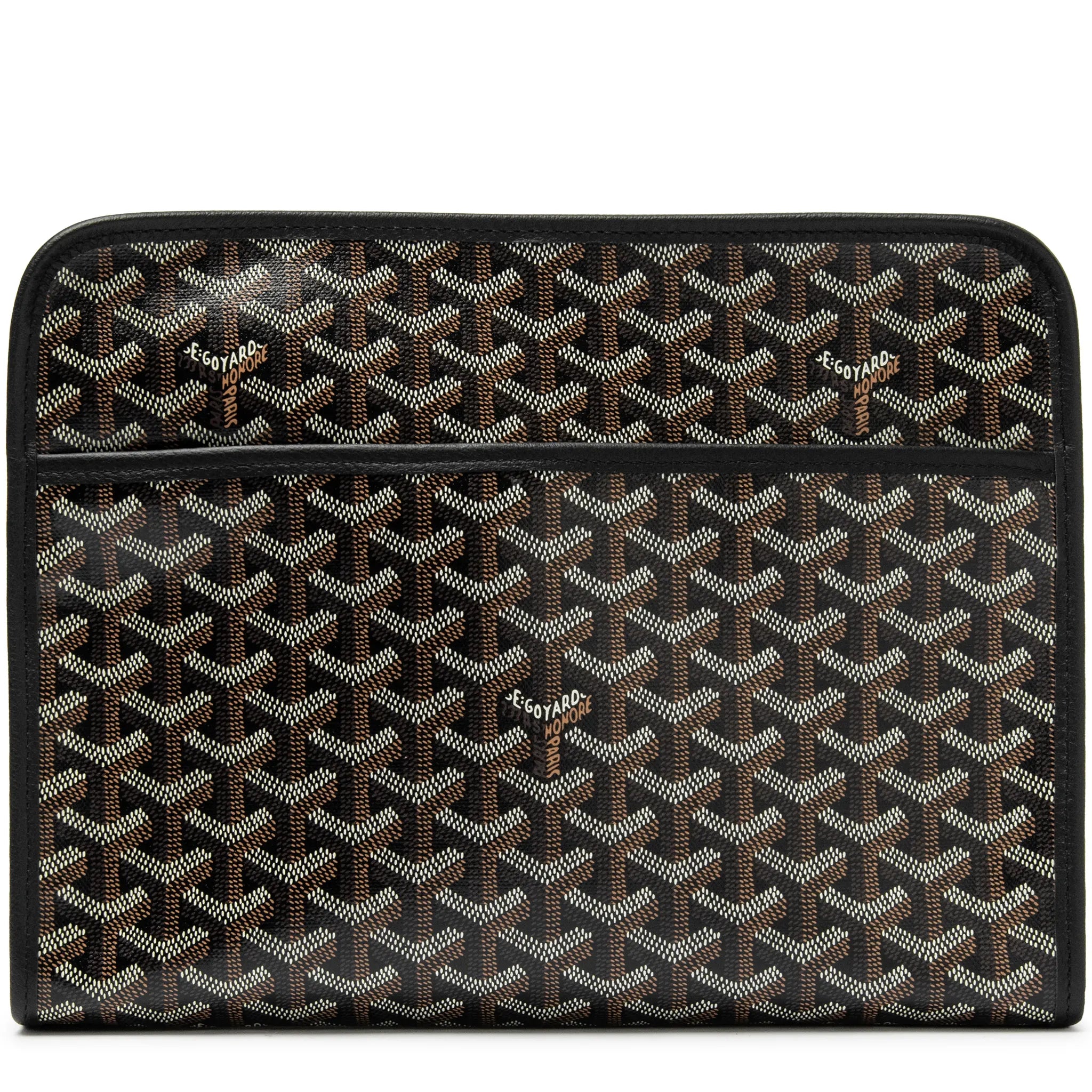 Front View of Goyard Jouvence GM Black Washbag JOUVENGMLTY01CL01P