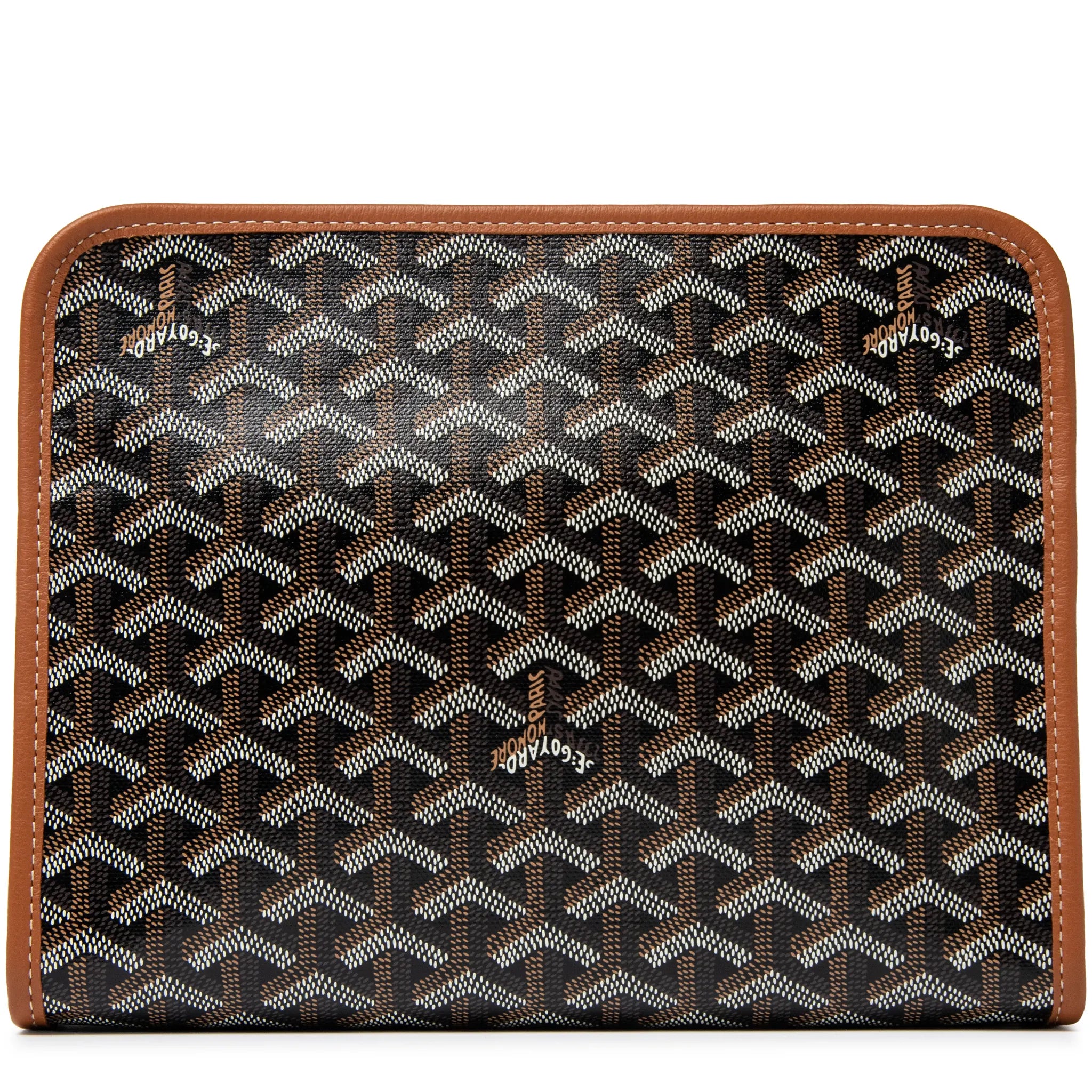 Back View of Goyard Jouvence MM Black/Tan Washbag