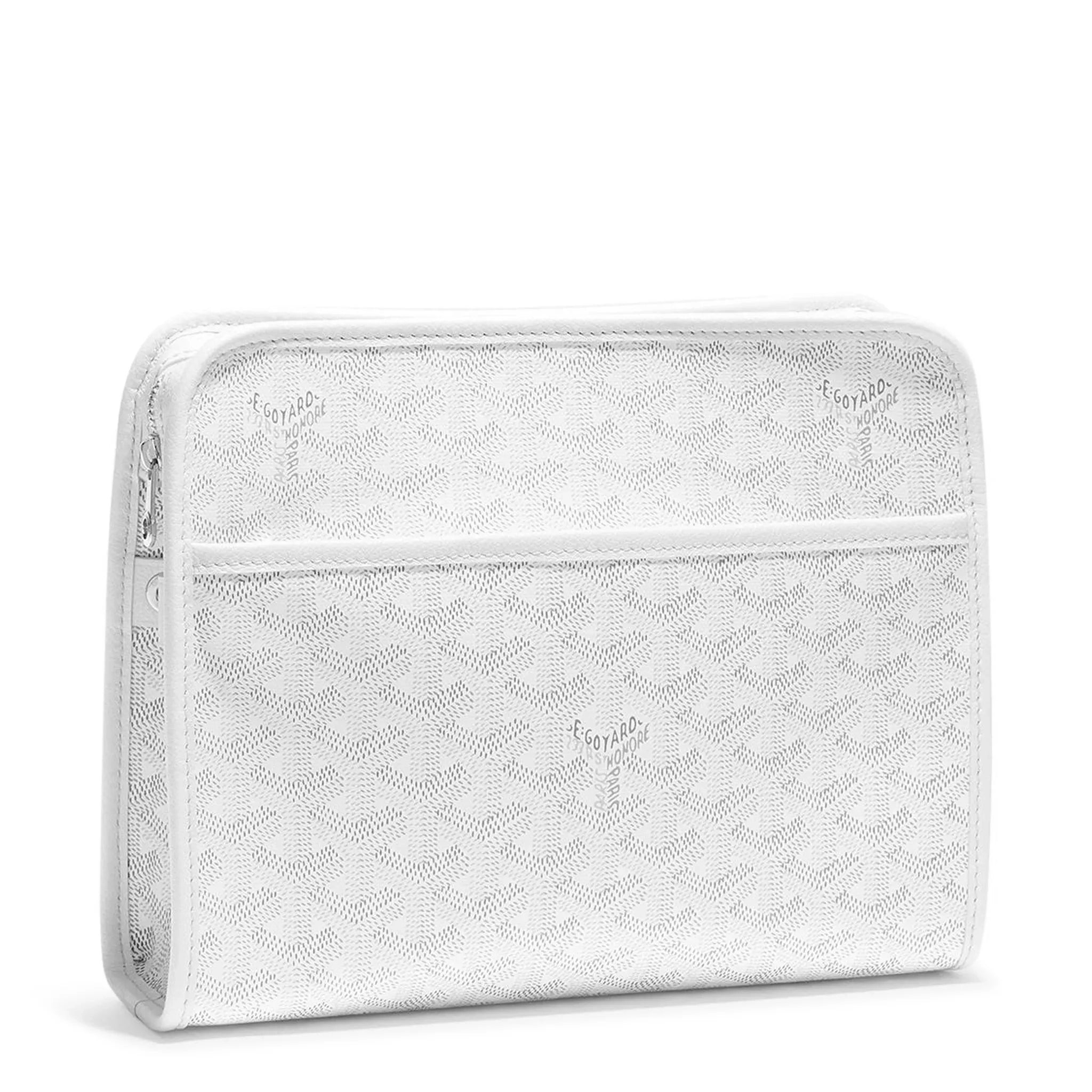 Front view of Goyard Jouvence MM White Washbag JOUVENMMLTY50CL50P