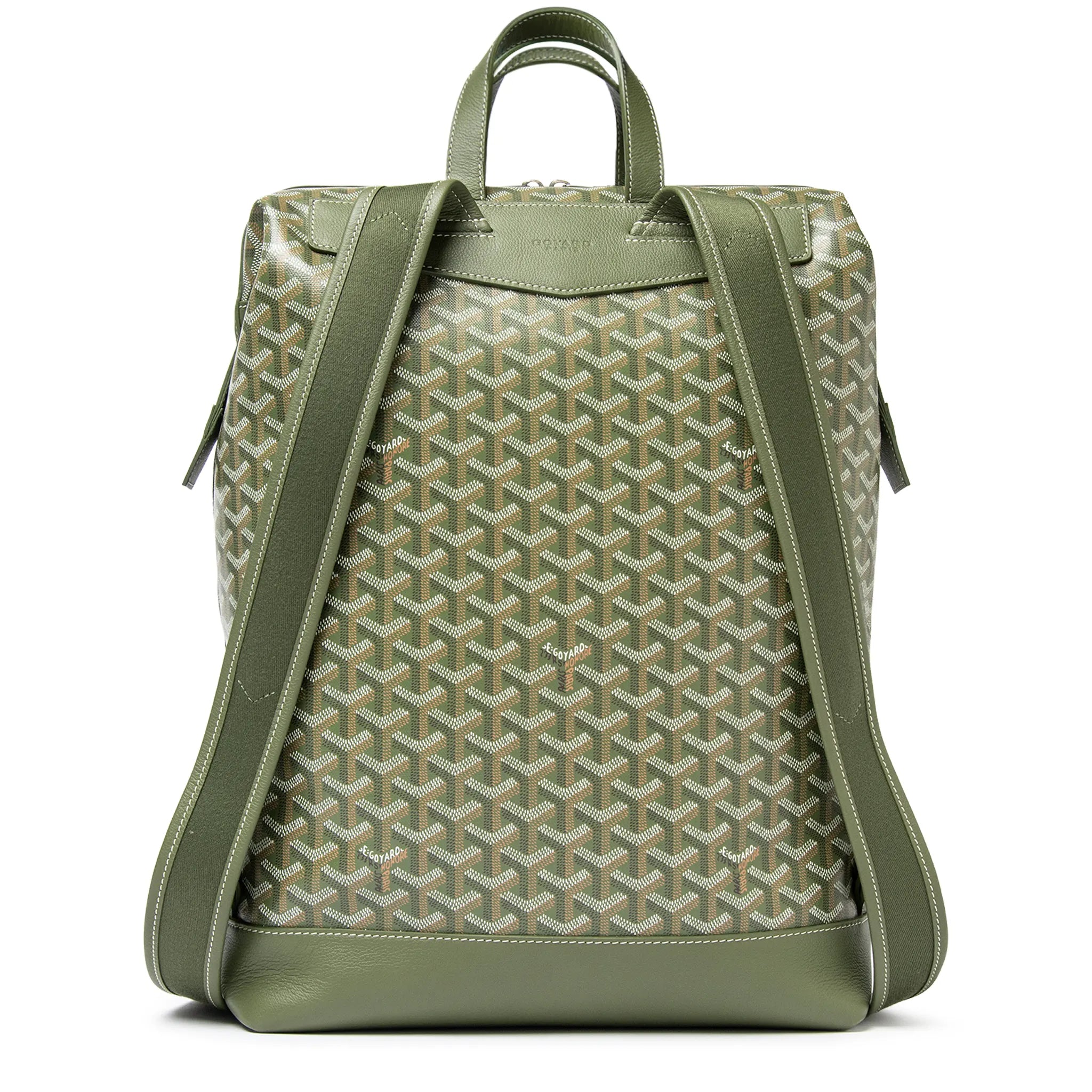 Back View of Goyard Khaki Cisalpin Backpack CISG25MMLTY29CL29P