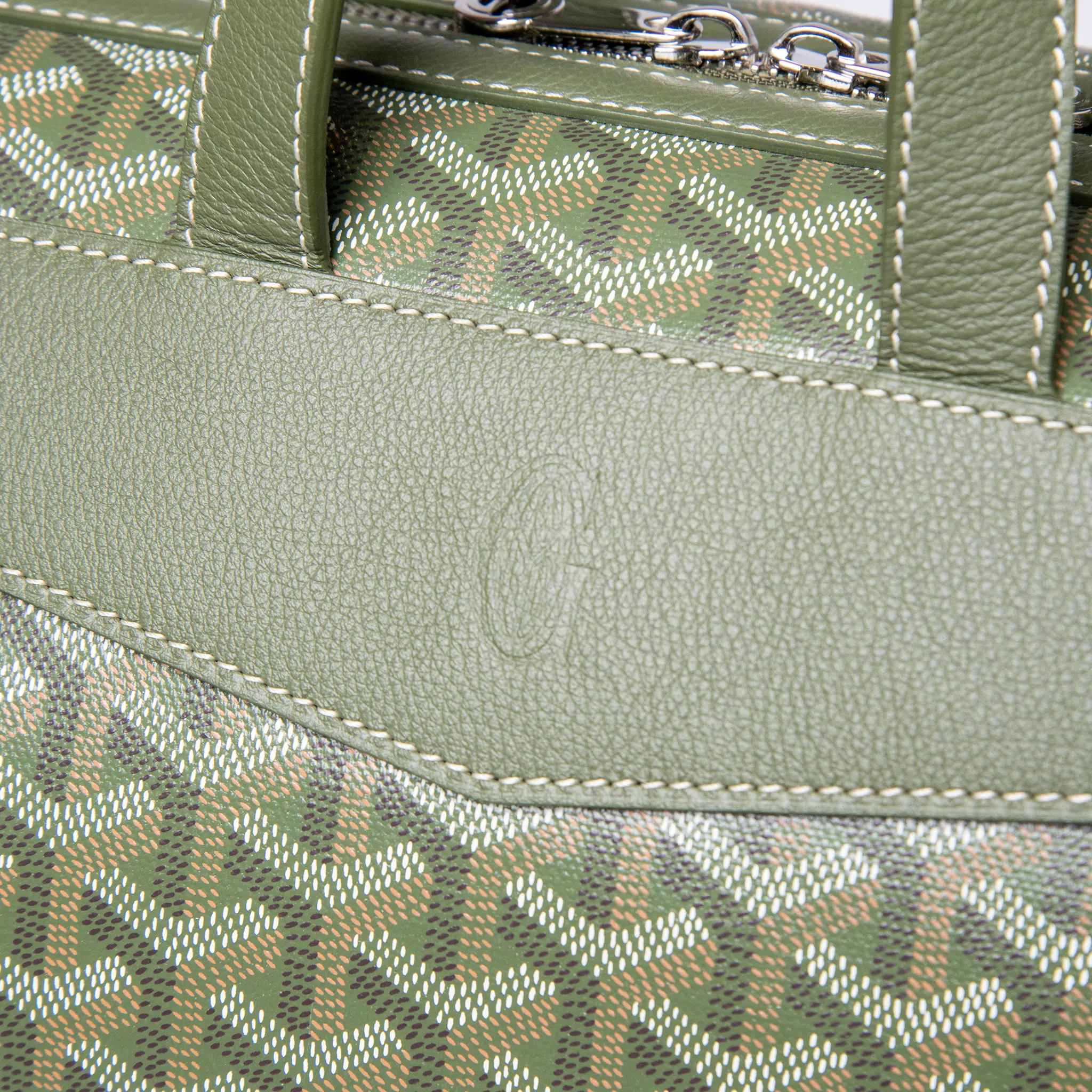 Detailed View of Goyard Khaki Cisalpin Backpack CISG25MMLTY29CL29P