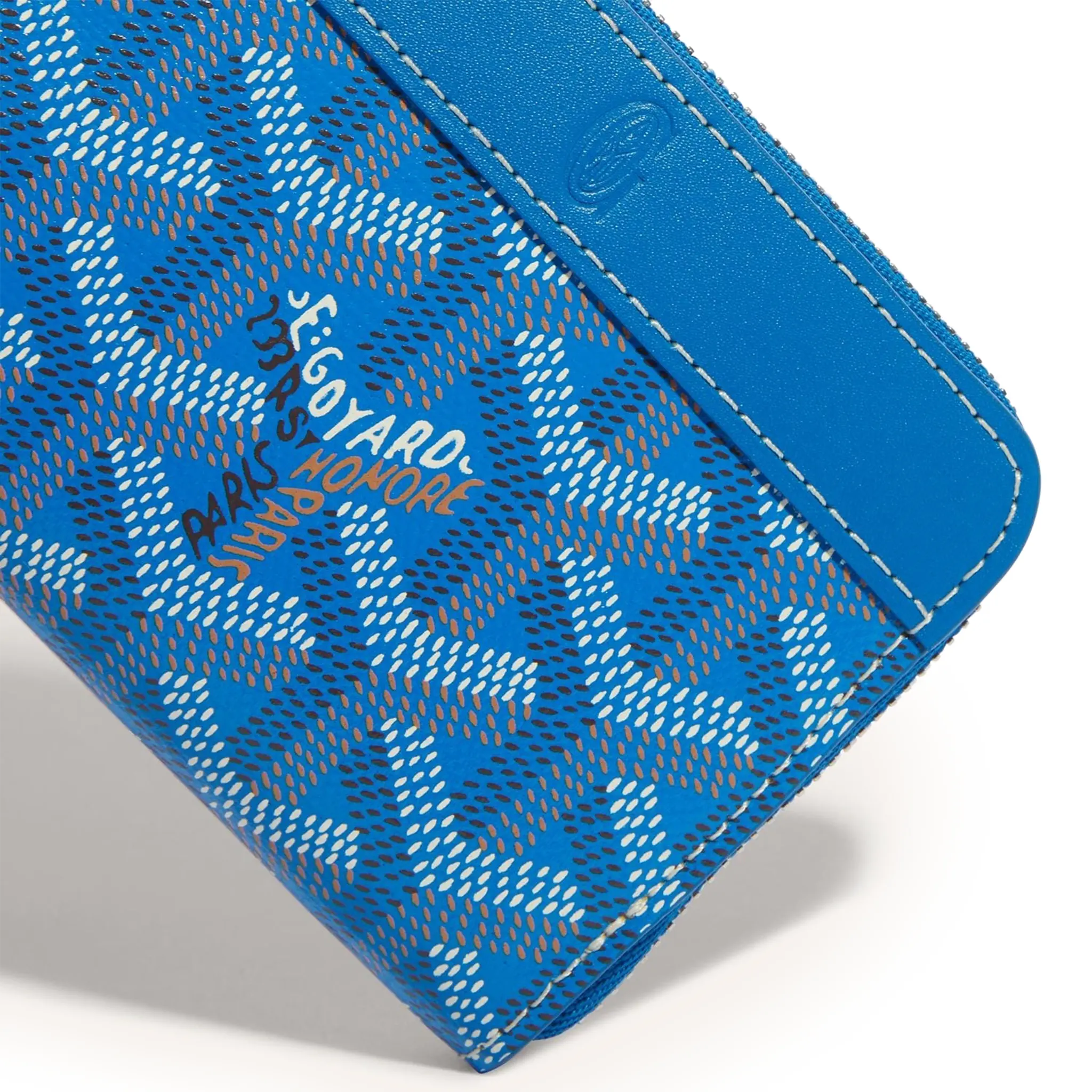 Detail view of Goyard Matignon Sky Blue Mini Wallet MATIGNMINTY10CL10P