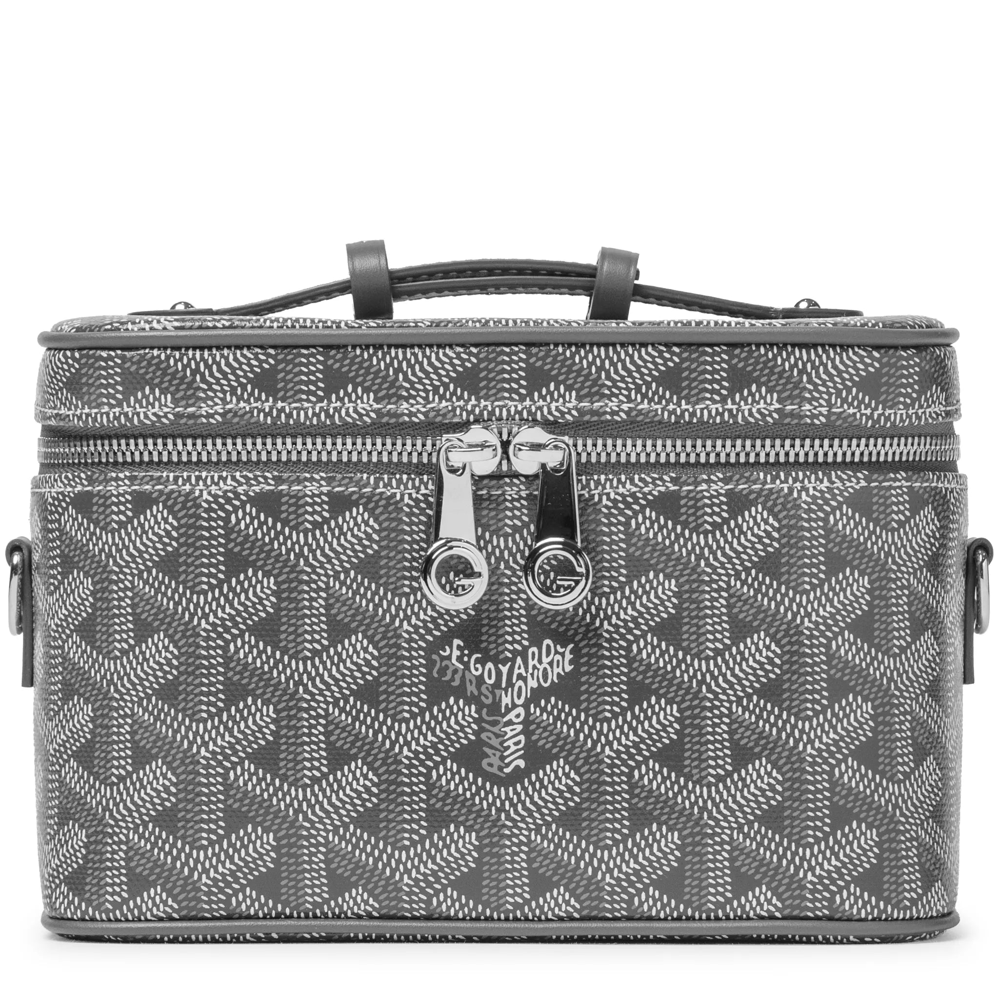 Front View of Goyard Muse Mini Grey Vanity Bag MUSEVAMINTY51CL51P