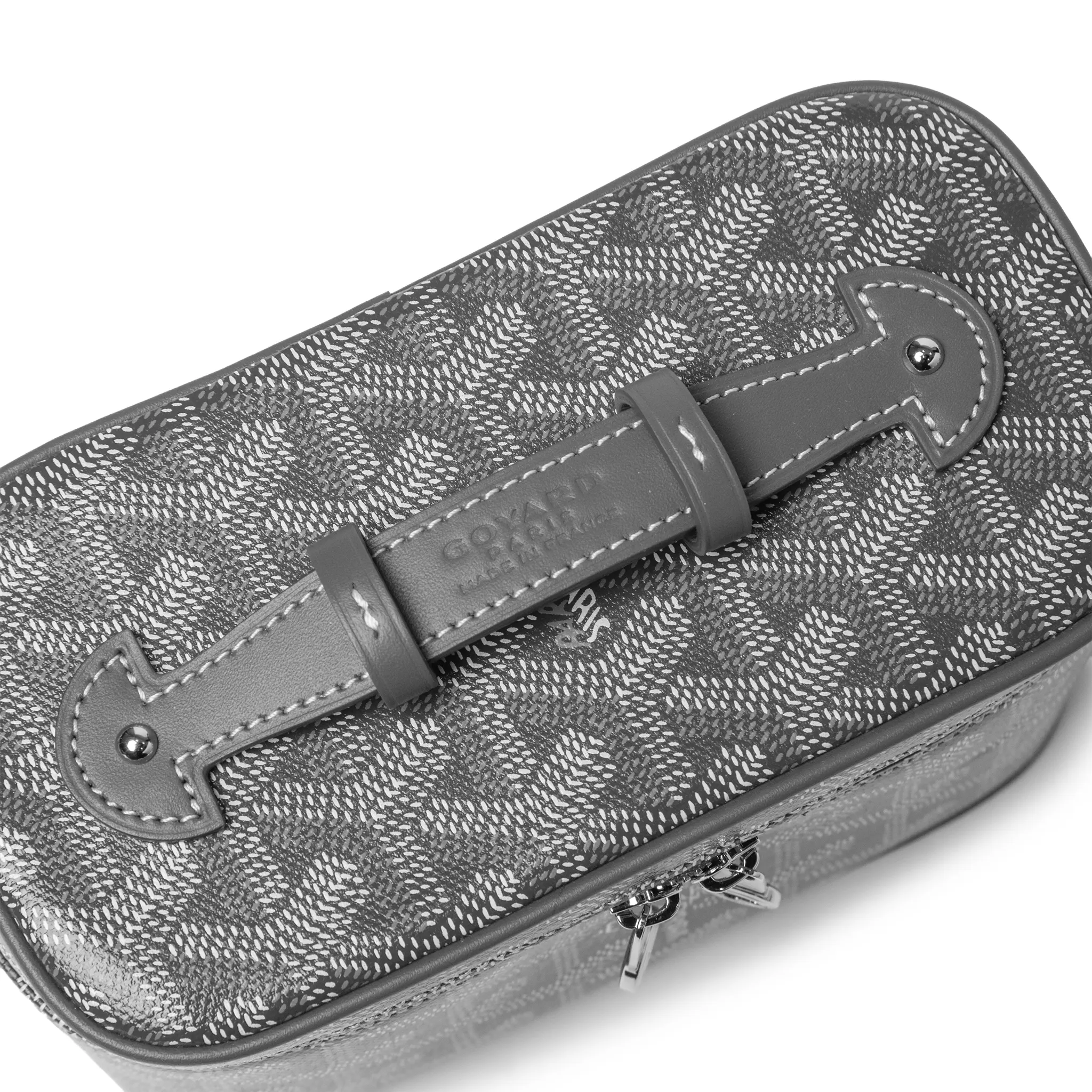 Upper View of Goyard Muse Mini Grey Vanity Bag MUSEVAMINTY51CL51P