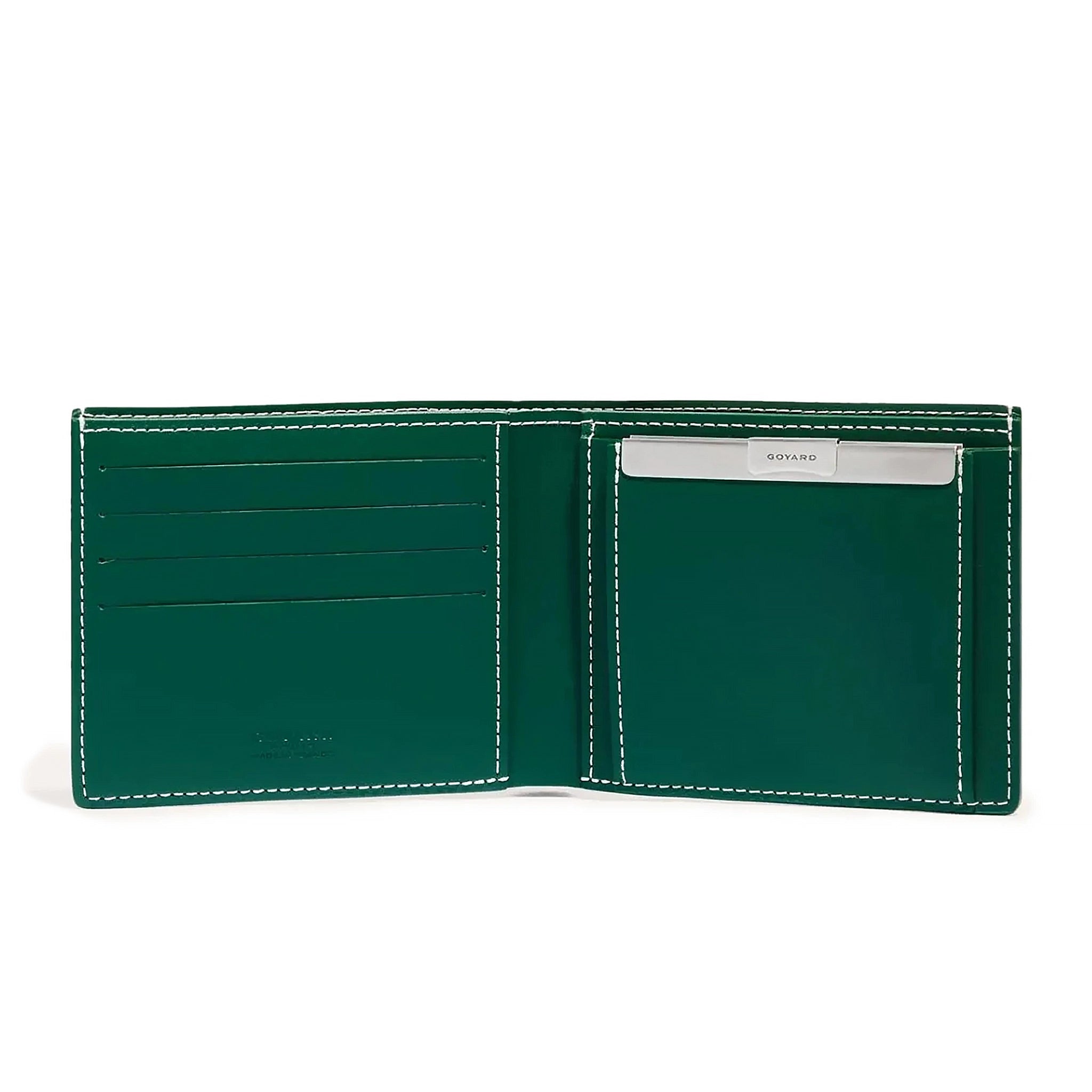 Open view of Goyard Saint-Florentin Green Wallet STFLO2PMLTY09CL09P