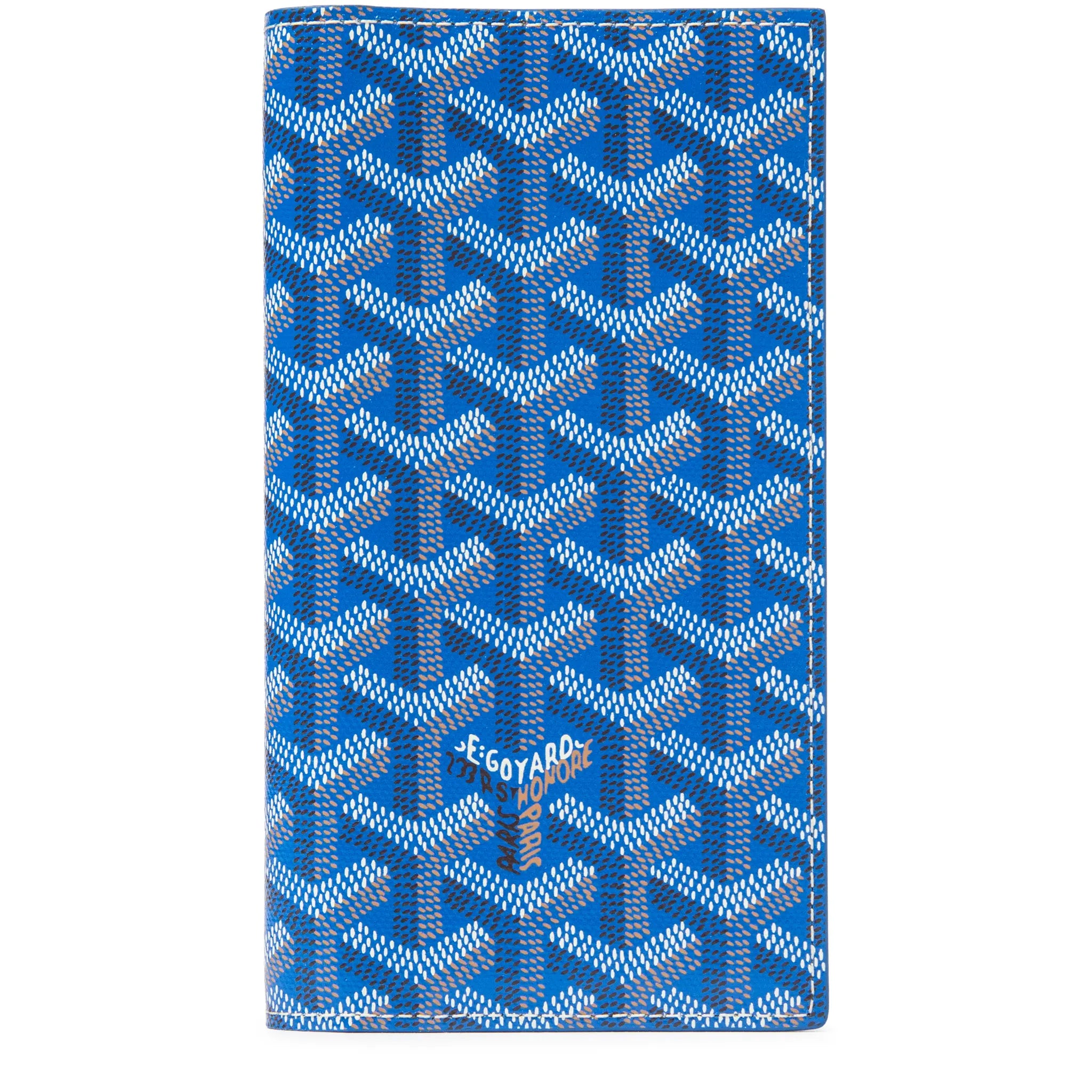 Back View of Goyard Saint-Roch Wallet Sky Blue STRINIPMLTY10CL10X