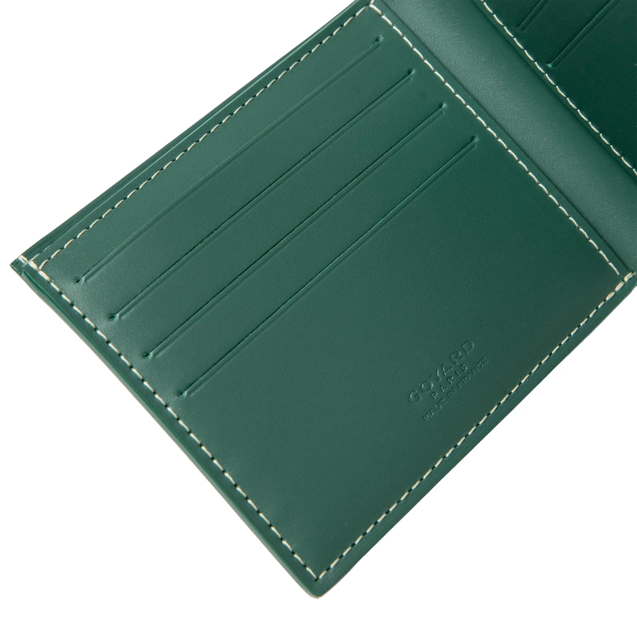 Card Holder View of Goyard Victoire Green Wallet VICTO8PMLTY09CL09X