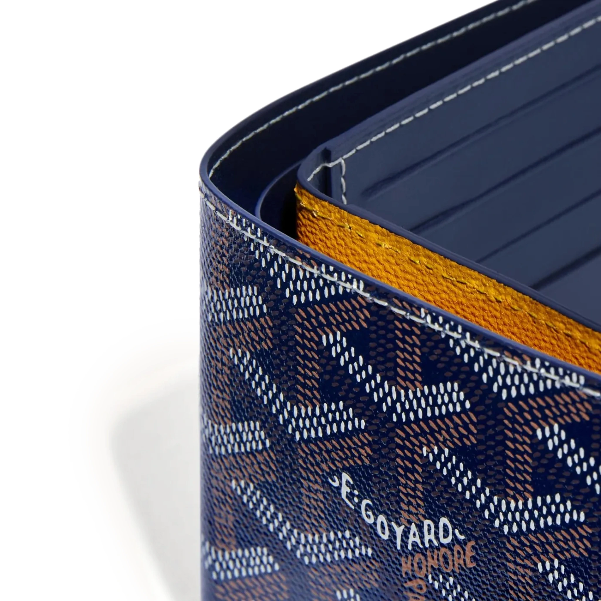 Detail view of Goyard Victoire Navy Blue Wallet VICTO8PMLTY12CL12X