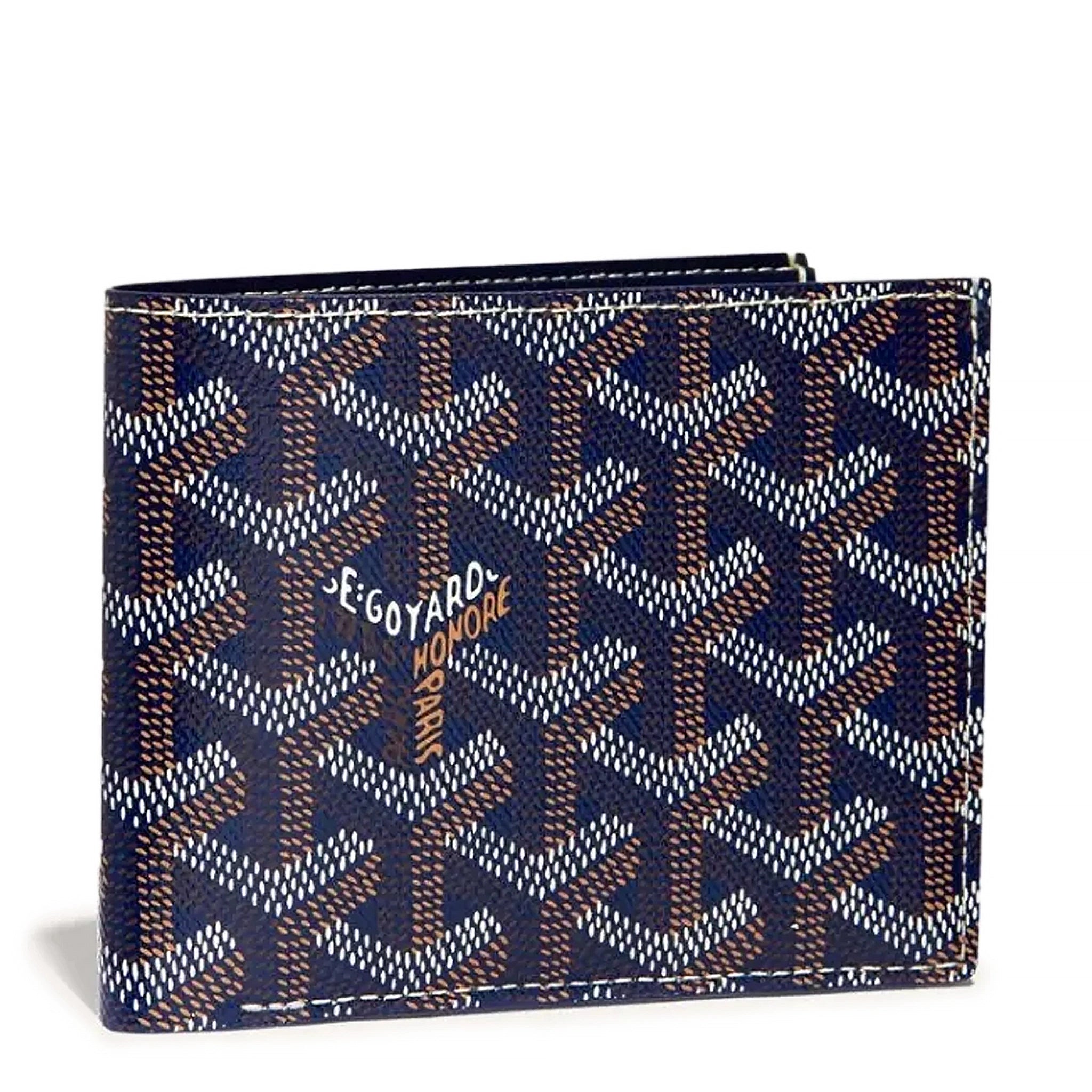 Front view of Goyard Victoire Navy Blue Wallet VICTO8PMLTY12CL12X